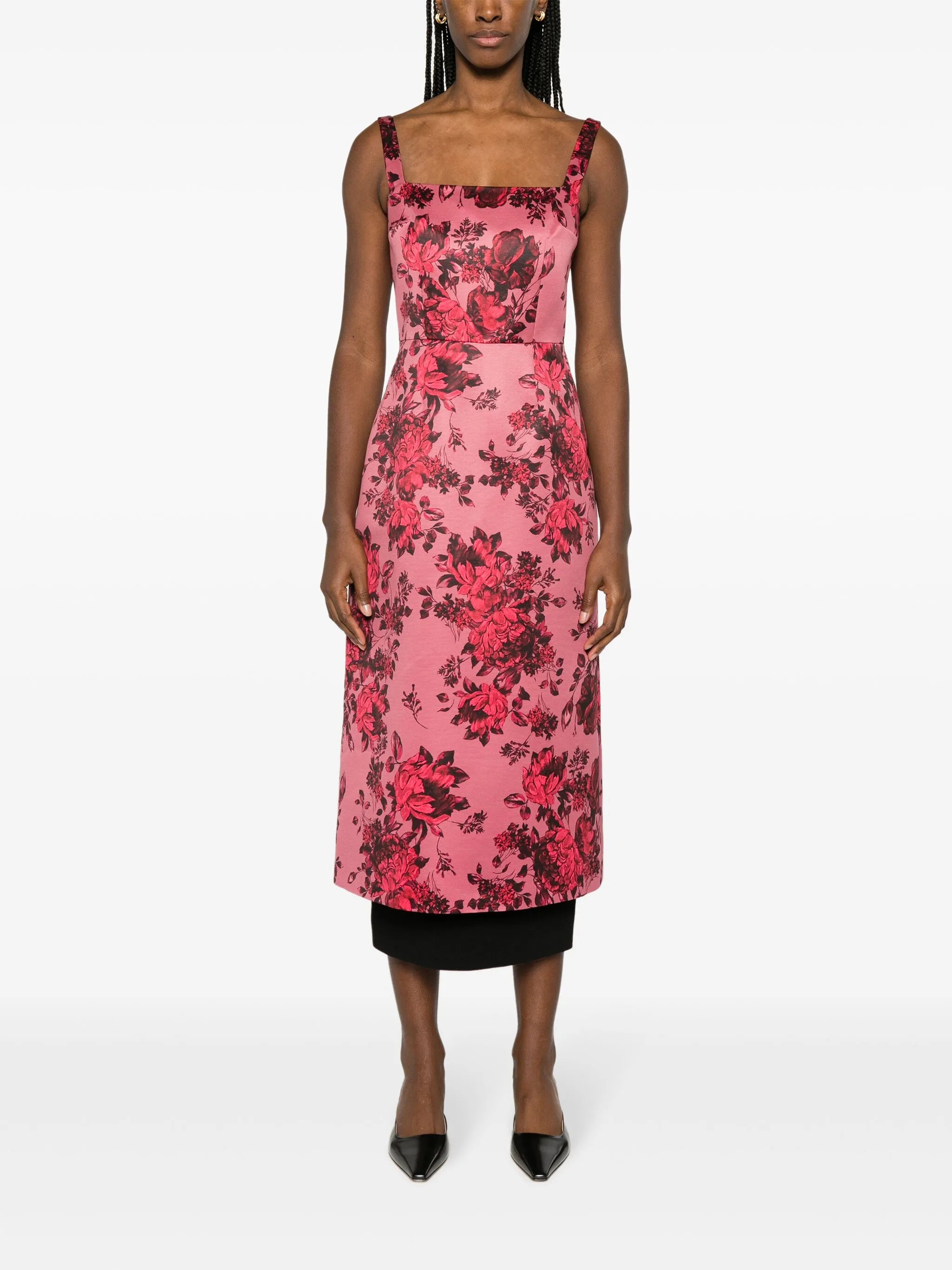 Tiffany floral-print taffeta dress