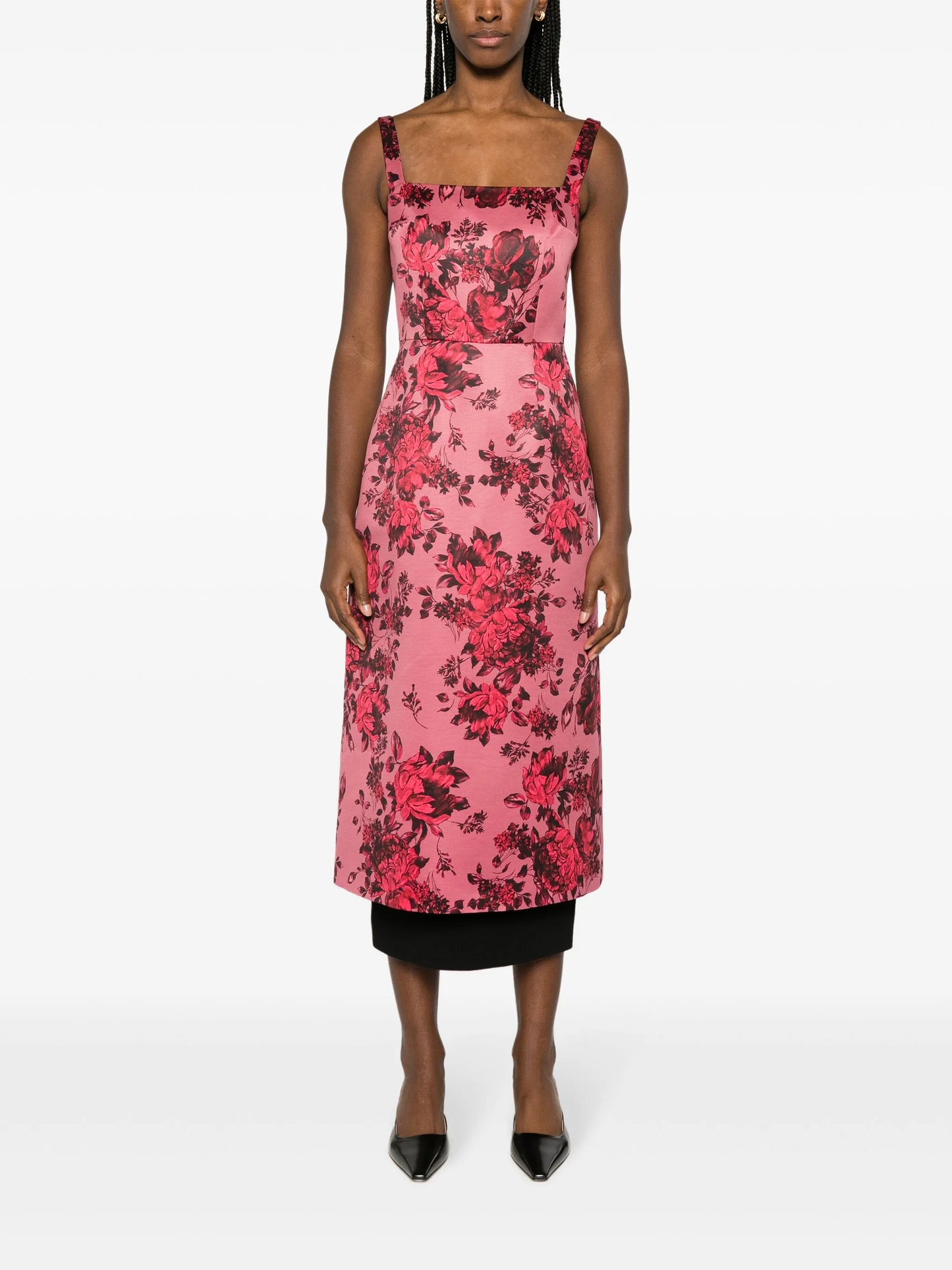 Tiffany floral-print taffeta dress