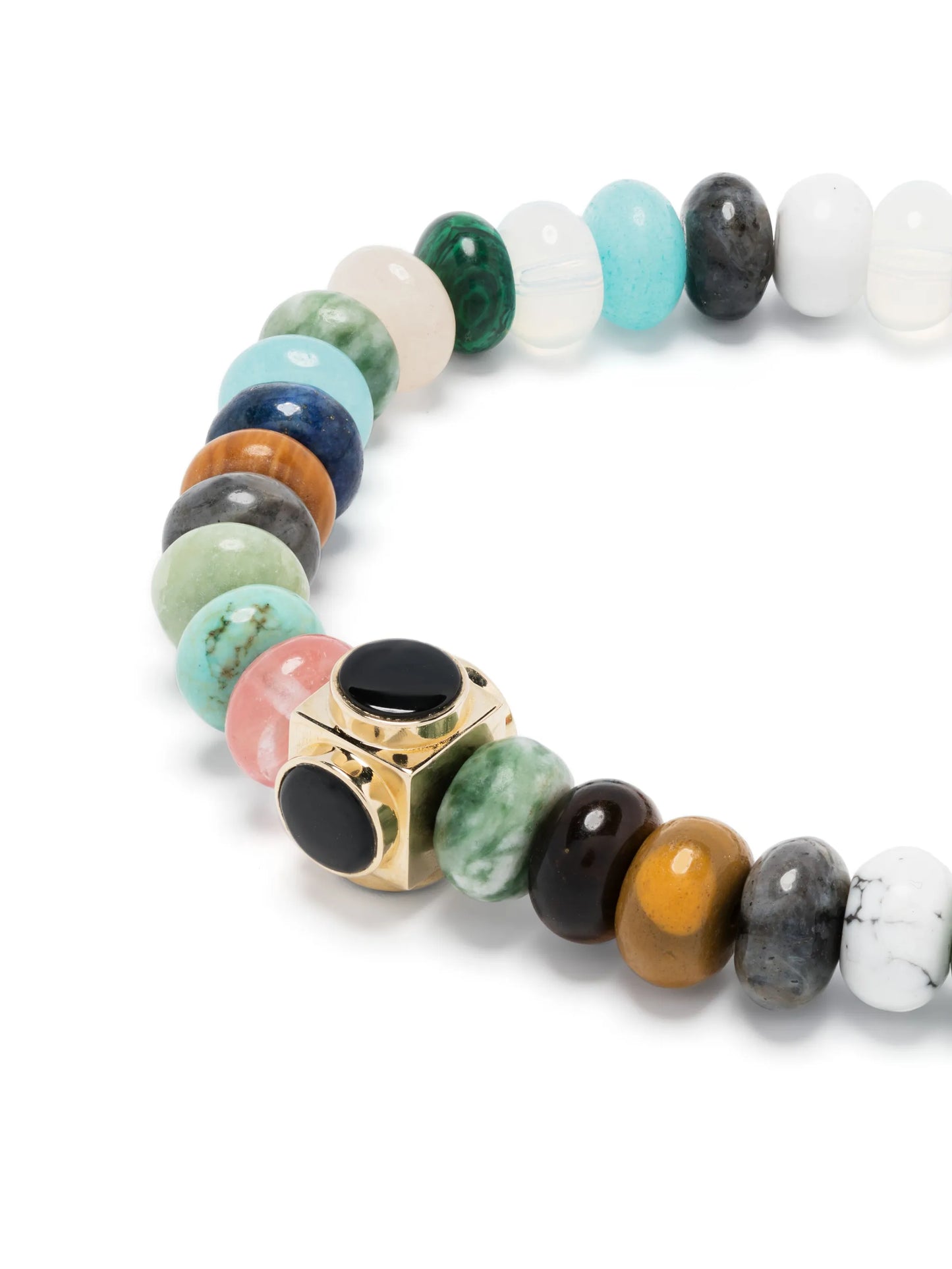 14kt yellow gold gemstone bead bracelet