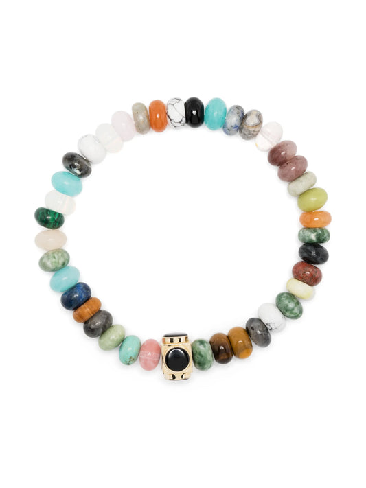 14kt yellow gold gemstone bead bracelet