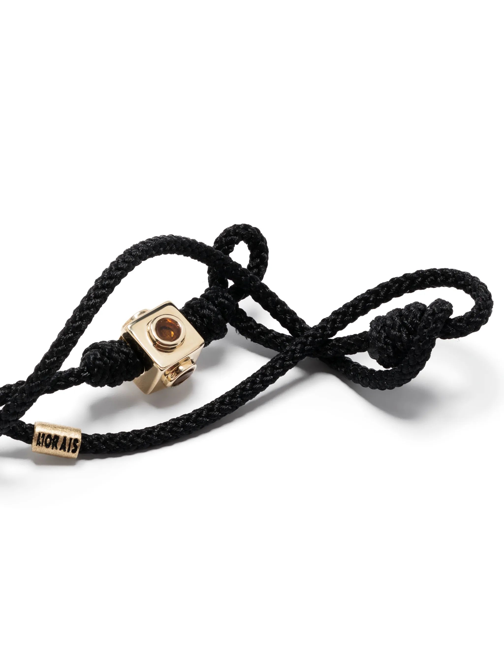 14kt yellow gold tourmaline cord bracelet