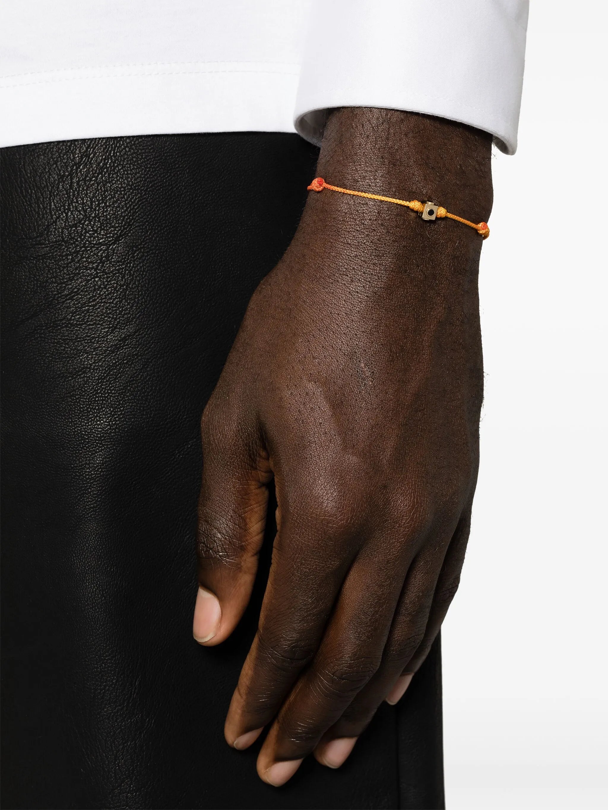 14kt yellow gold smoky quartz cord bracelet