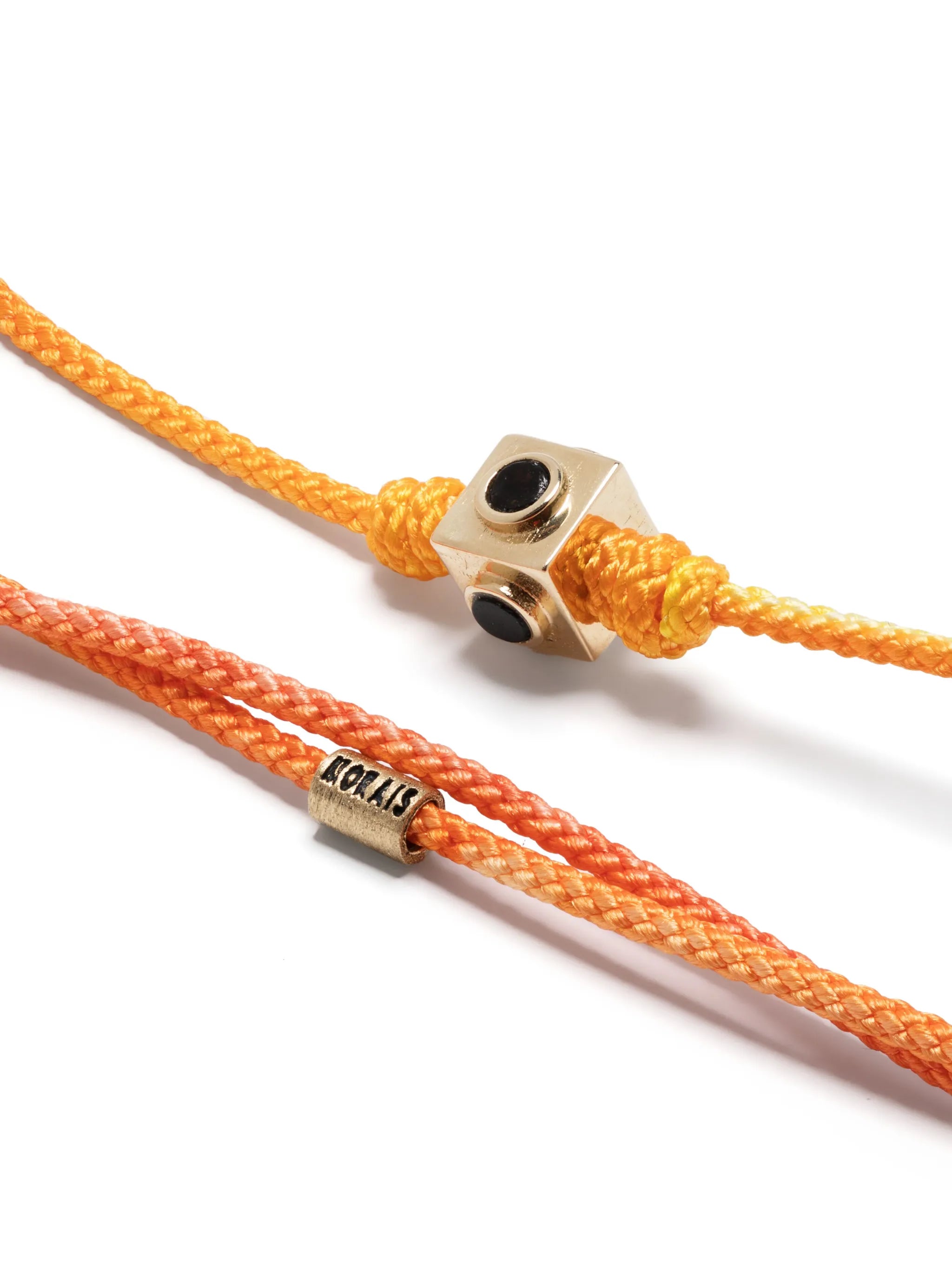 14kt yellow gold smoky quartz cord bracelet