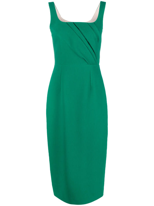 Arina rear-slit draped dress