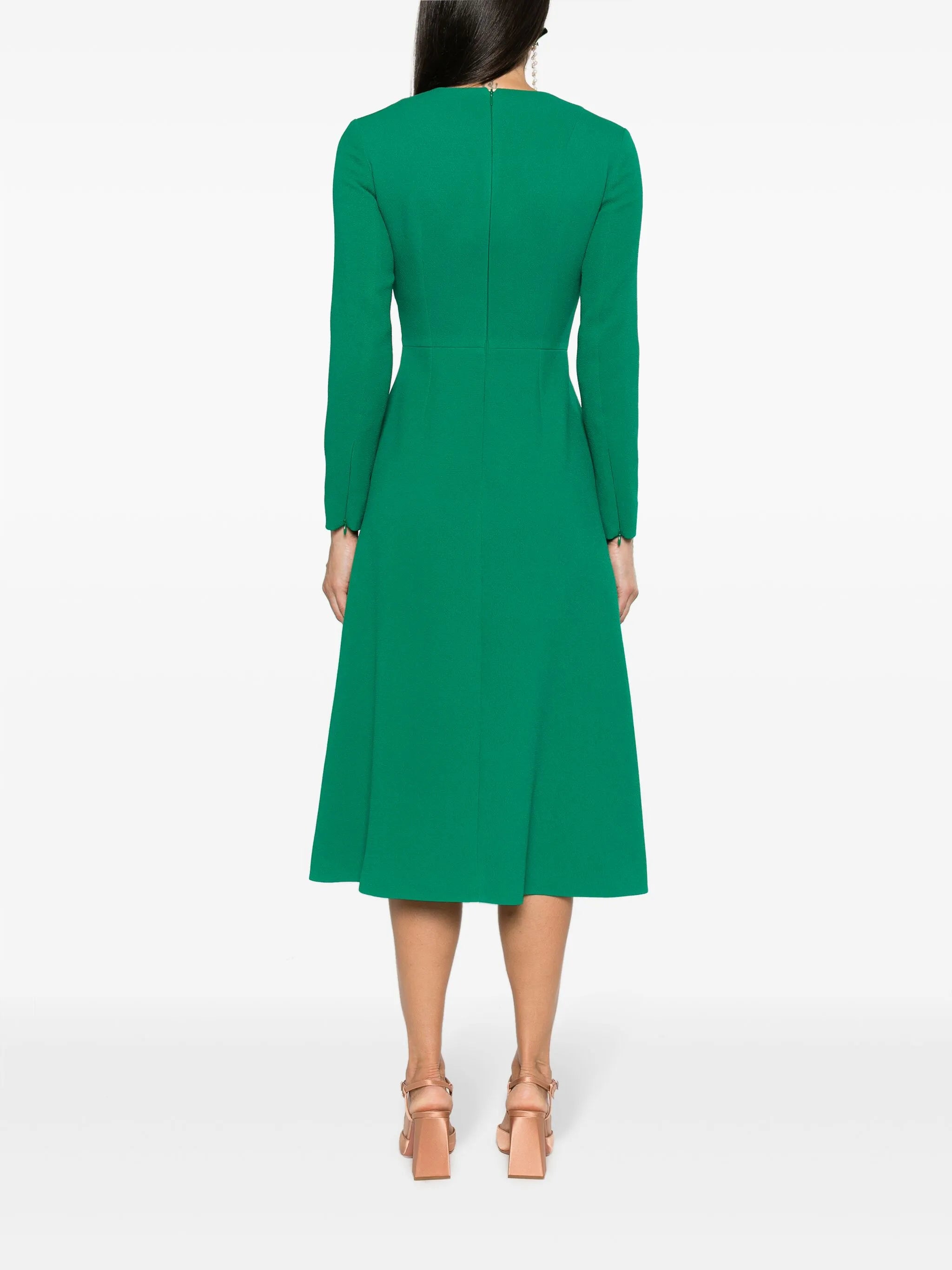Elta crepe flared midi dress
