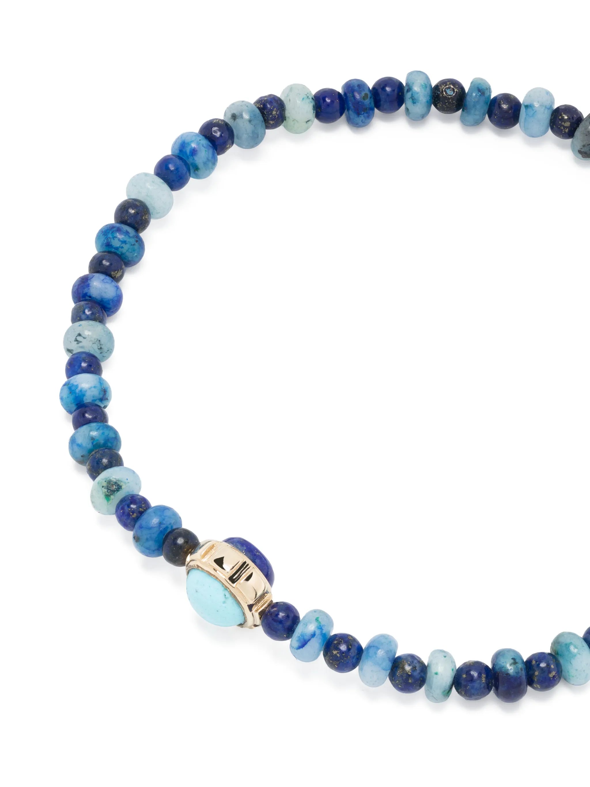 14kt yellow gold gemstone bead bracelet