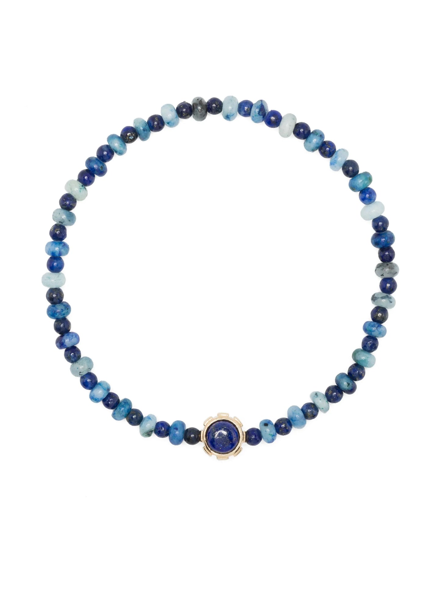 14kt yellow gold gemstone bead bracelet