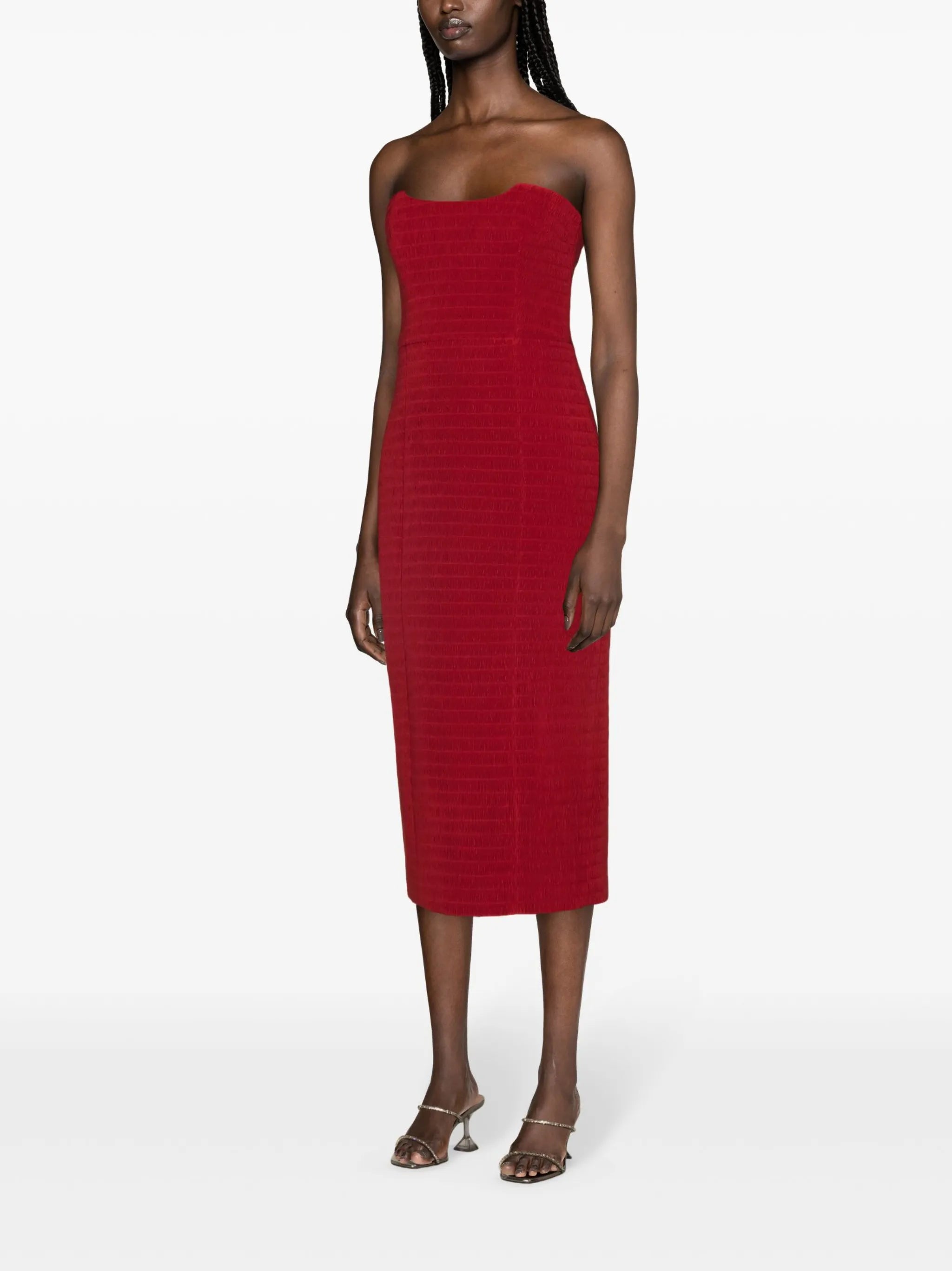 Ryder plissé midi dress