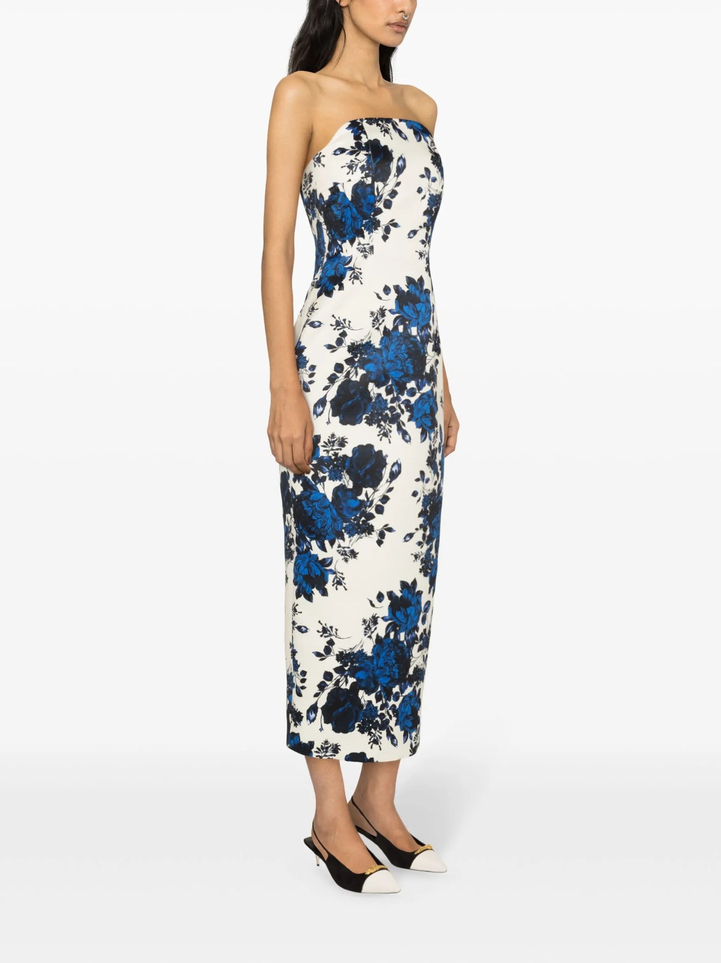 Yulie floral-print taffeta dress