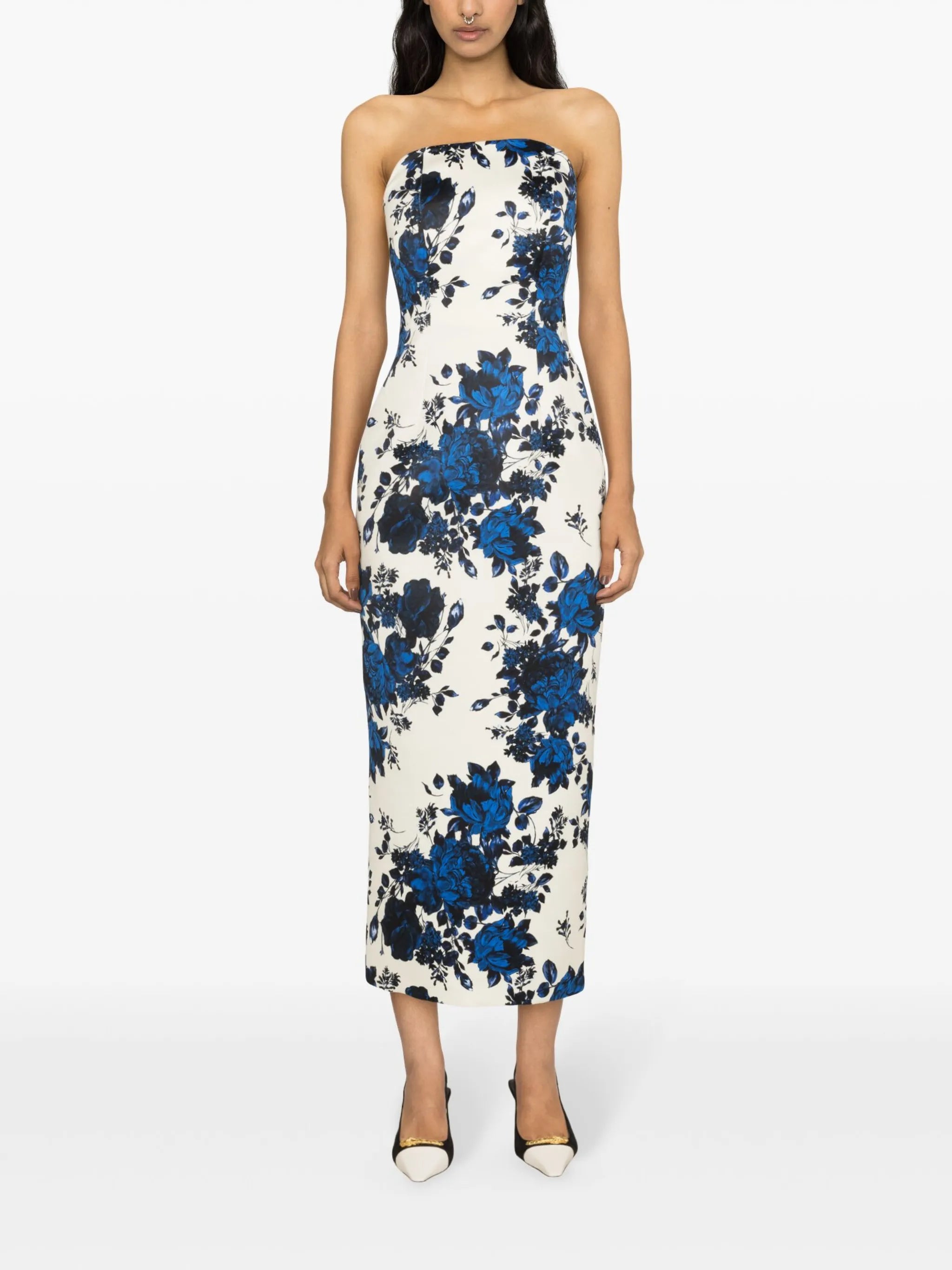 Yulie floral-print taffeta dress