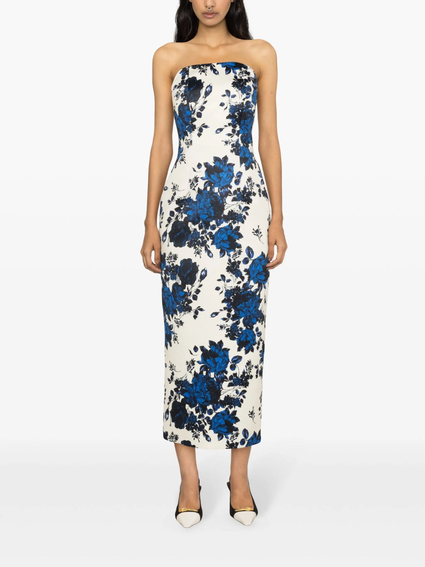 Yulie floral-print taffeta dress