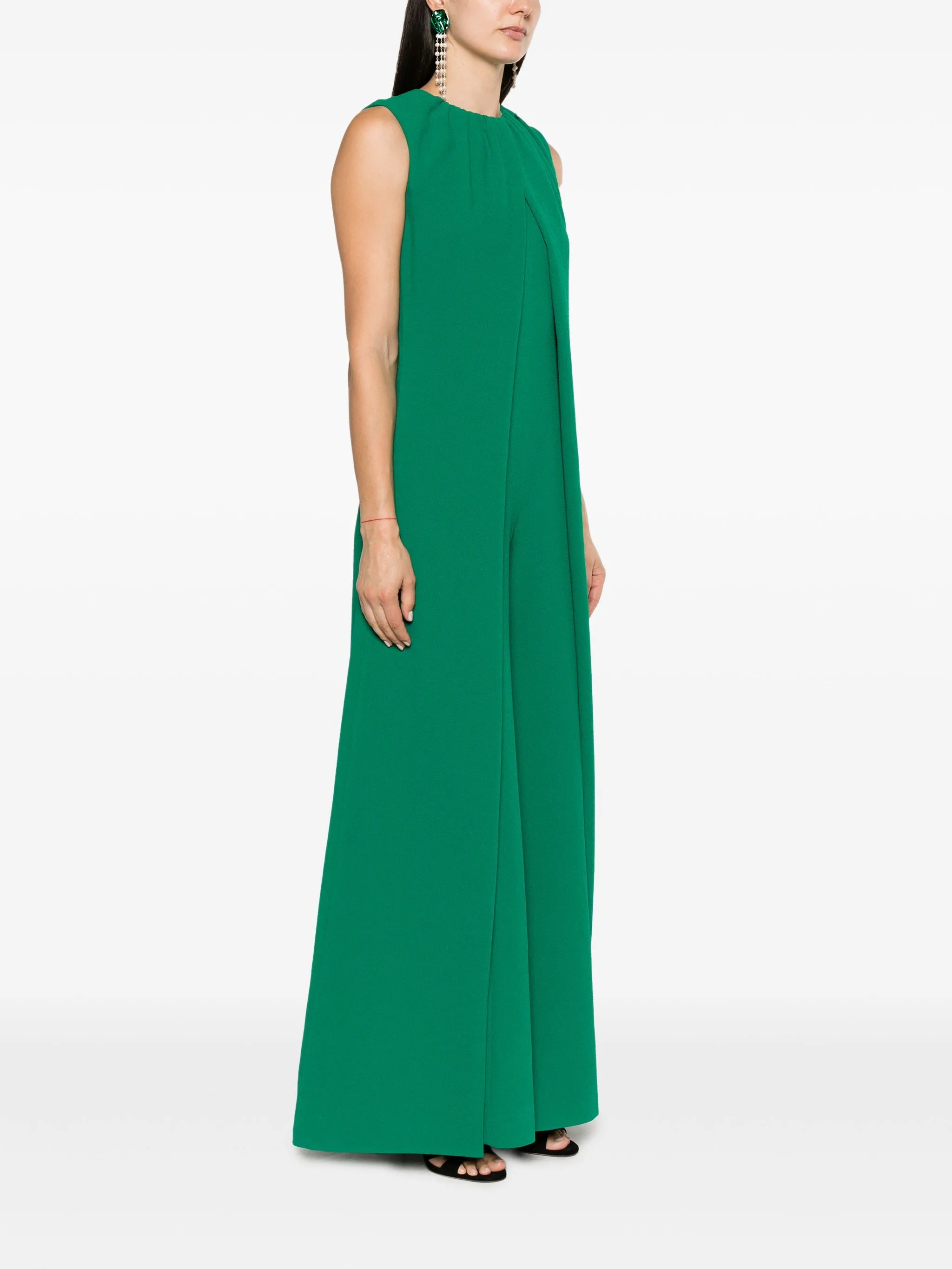 Aliza layered crepe jumpsuit