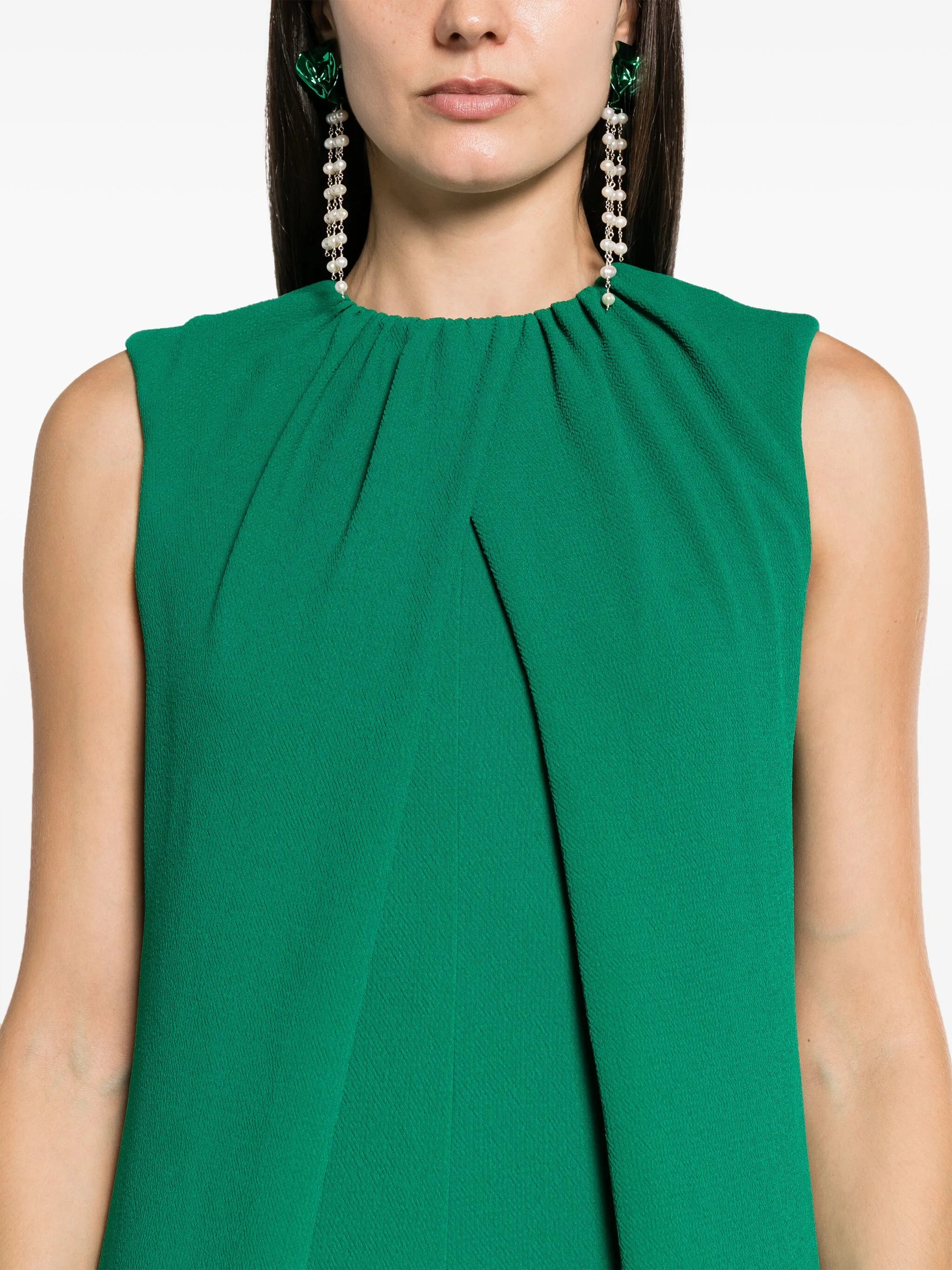 Aliza layered crepe jumpsuit