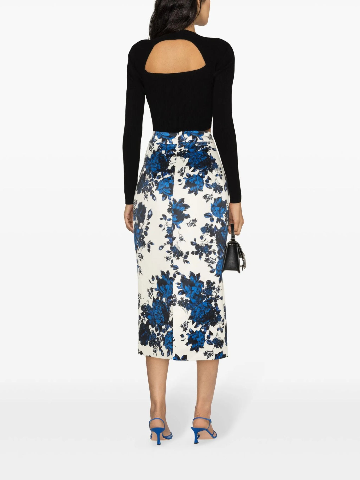 Lorinda floral-print midi skirt