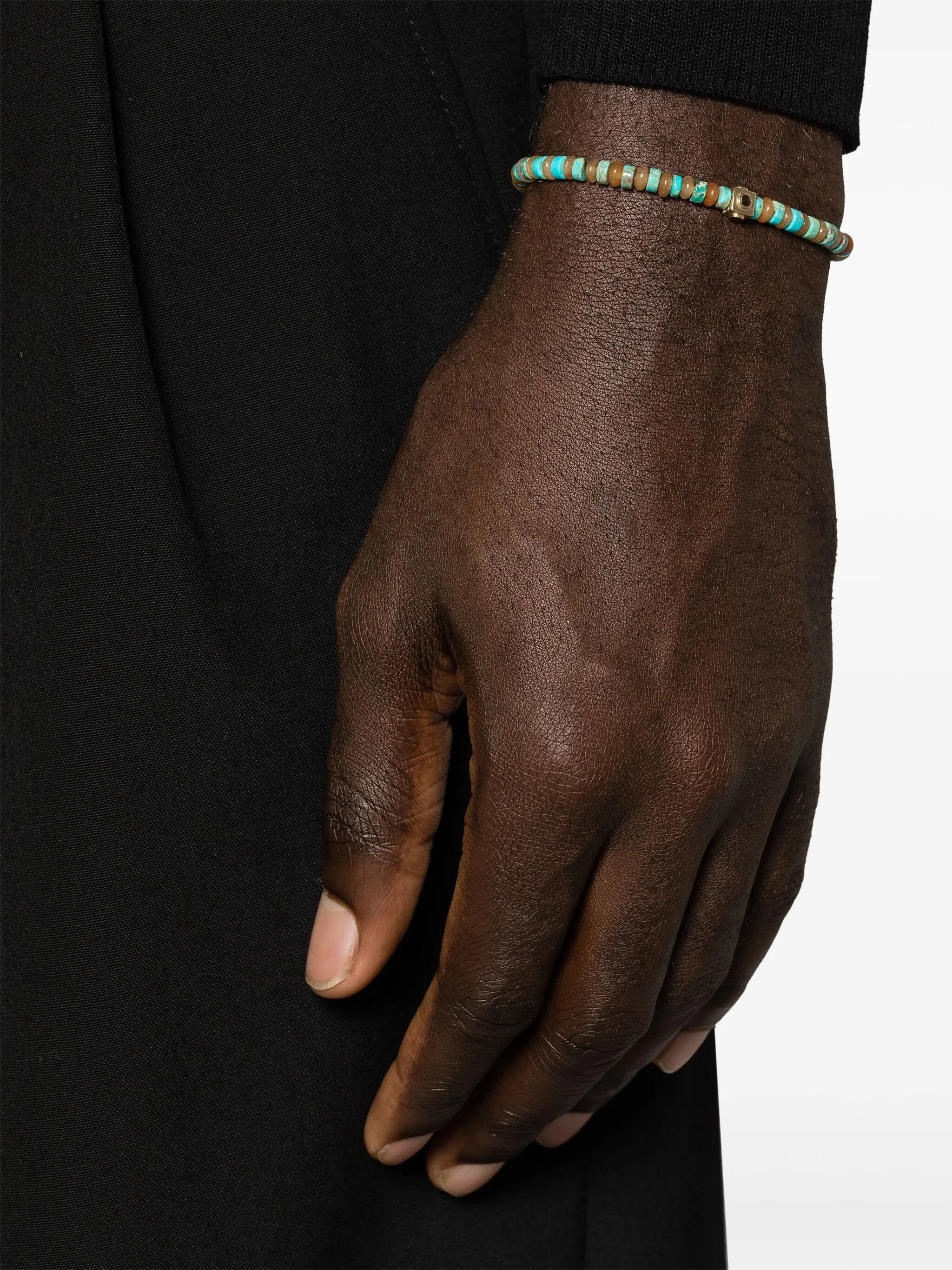 14kt yellow gold gemstone bead bracelet