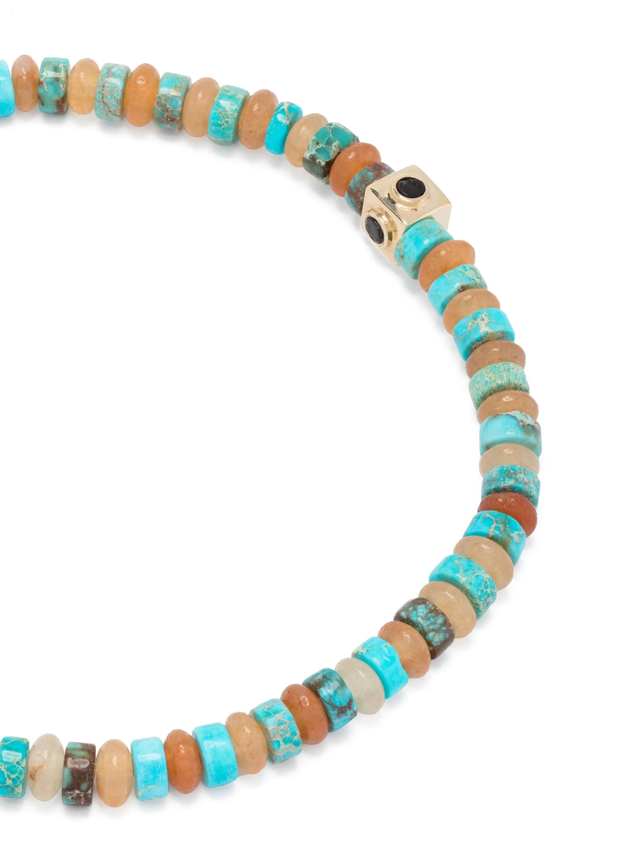 14kt yellow gold gemstone bead bracelet