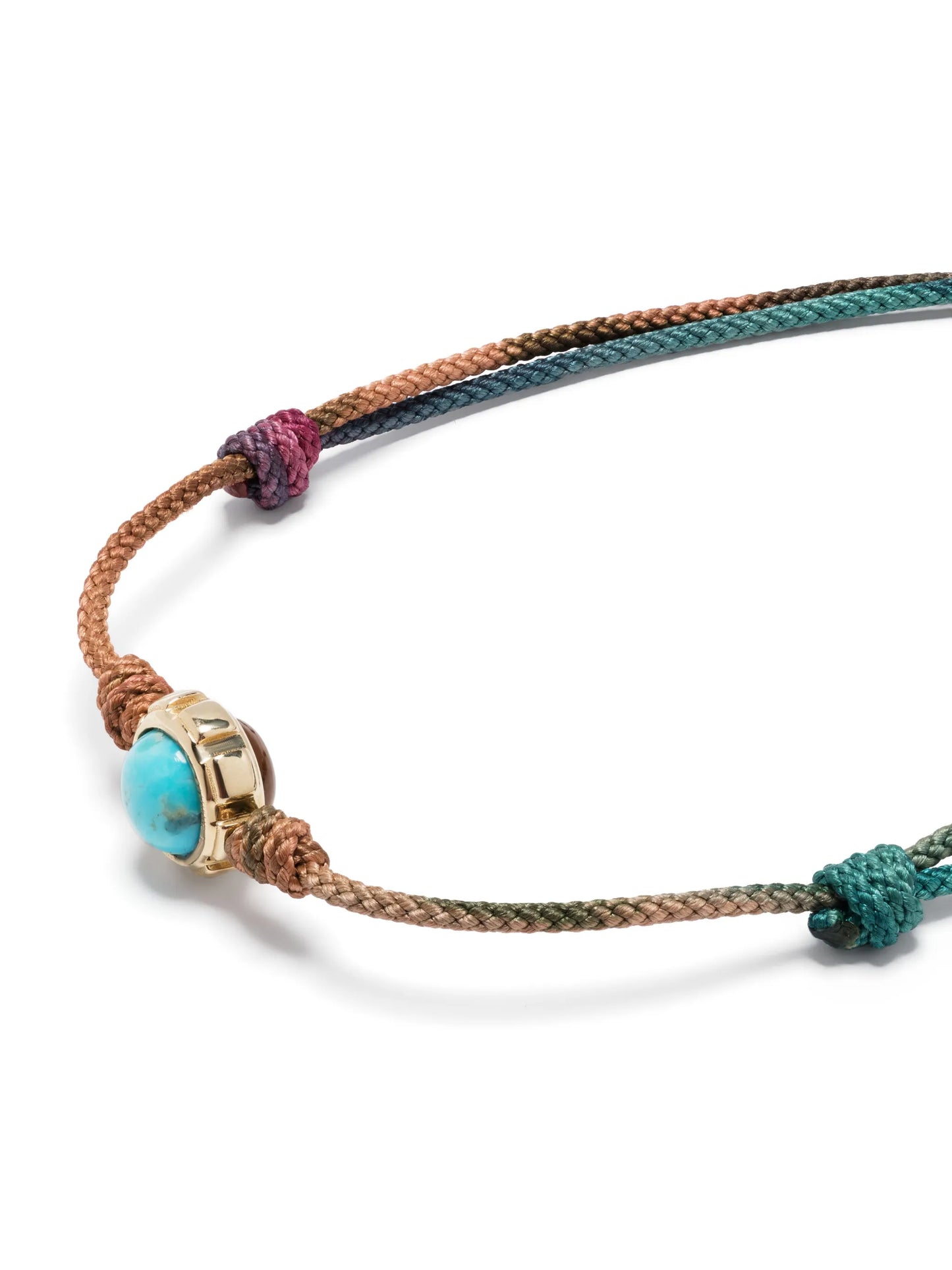 14kt yellow gold gemstone cord bracelet