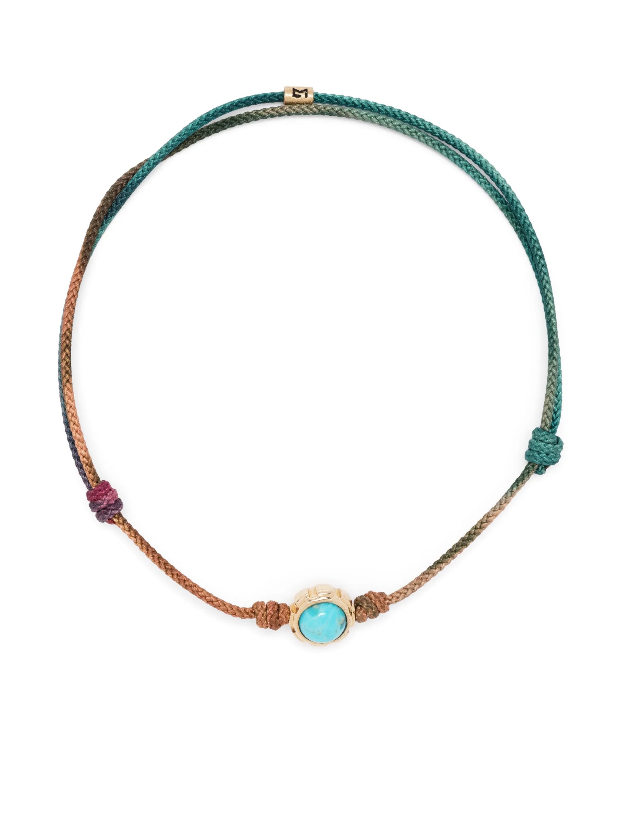 14kt yellow gold gemstone cord bracelet