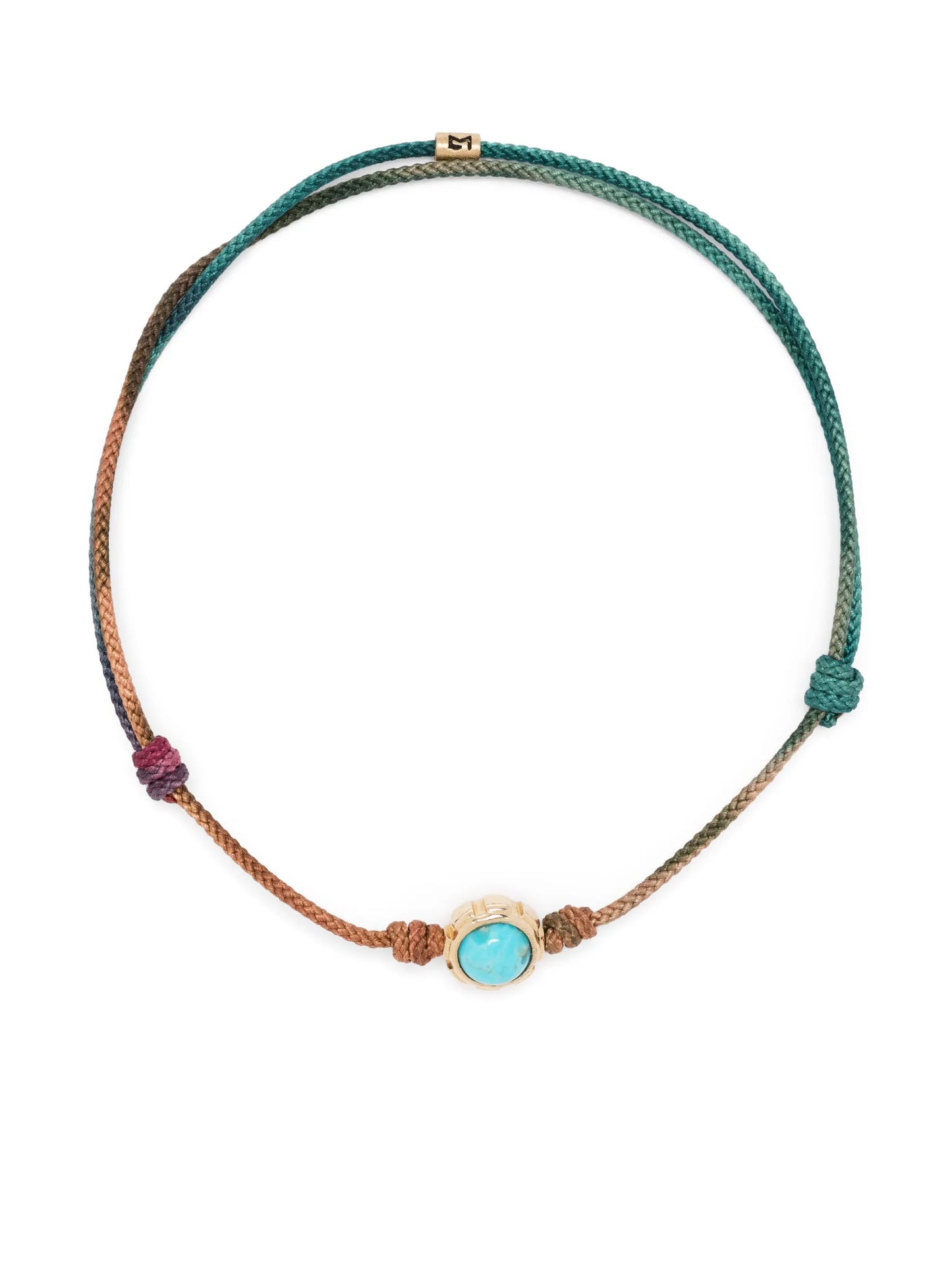 14kt yellow gold gemstone cord bracelet