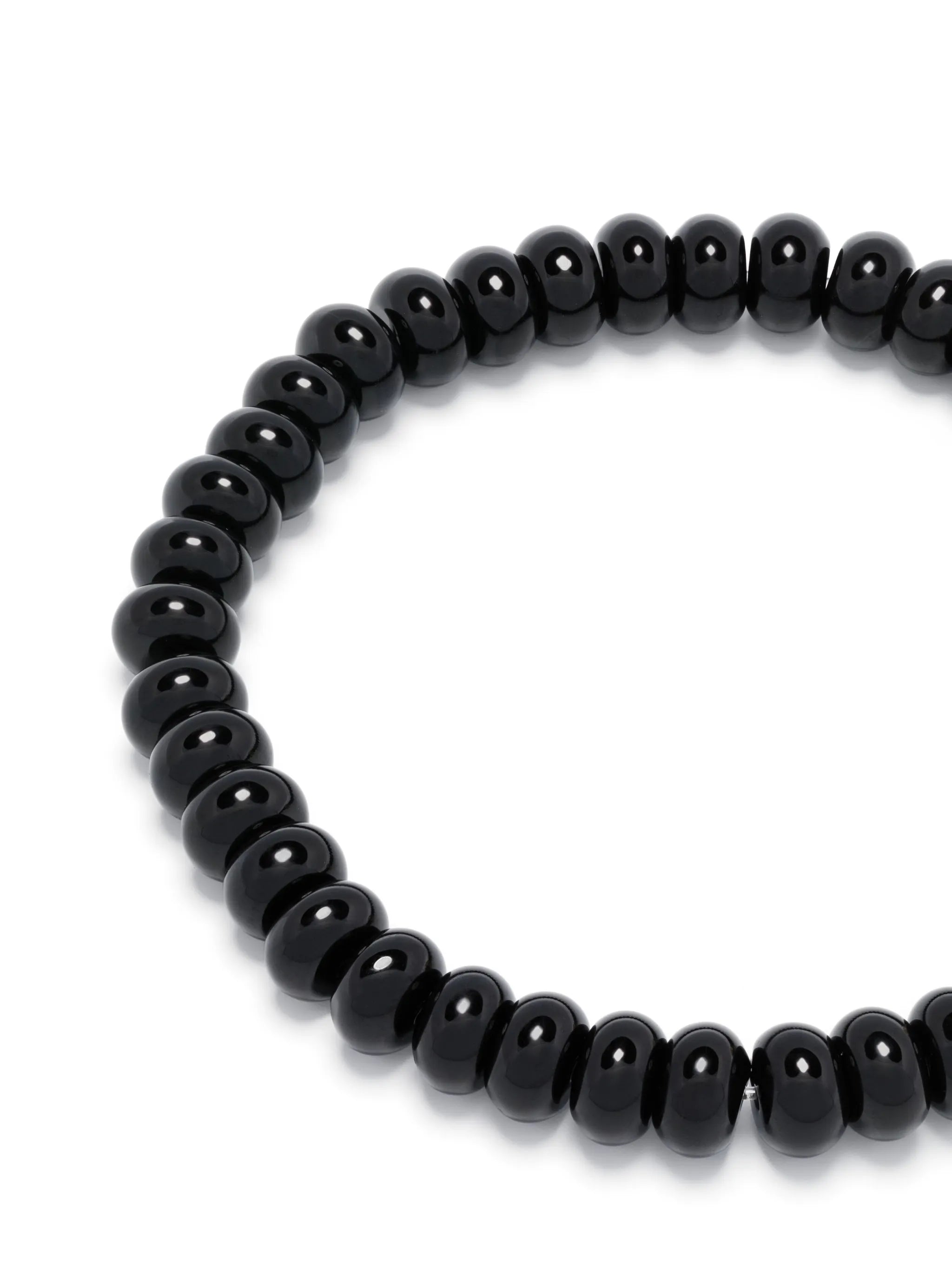 14kt yellow gold onyx bead bracelet