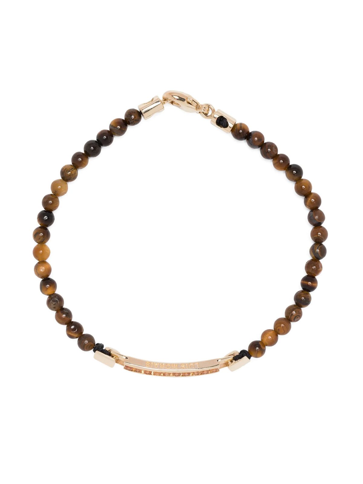 14kt yellow gold gemstone bead bracelet
