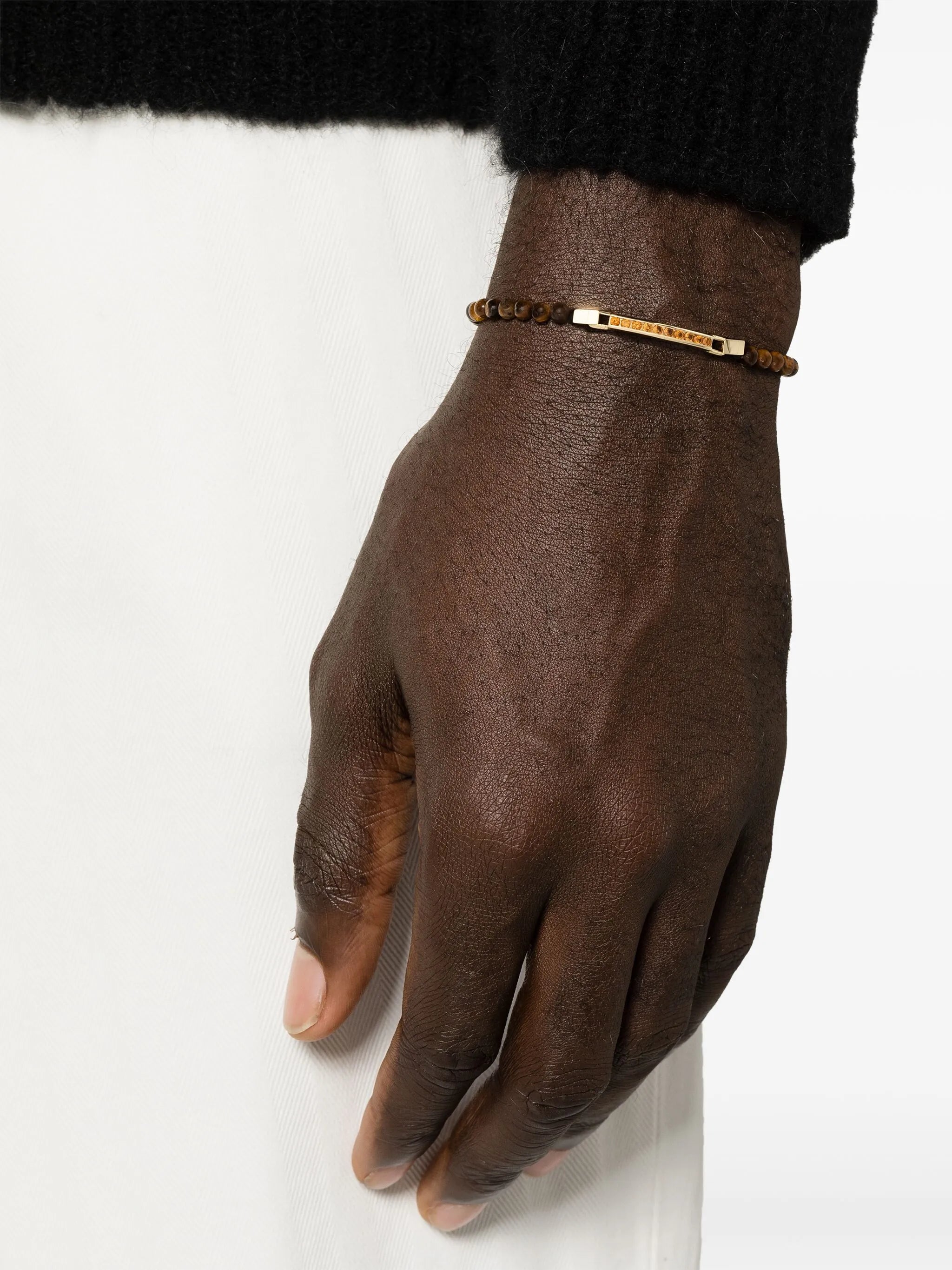 14kt yellow gold gemstone bead bracelet