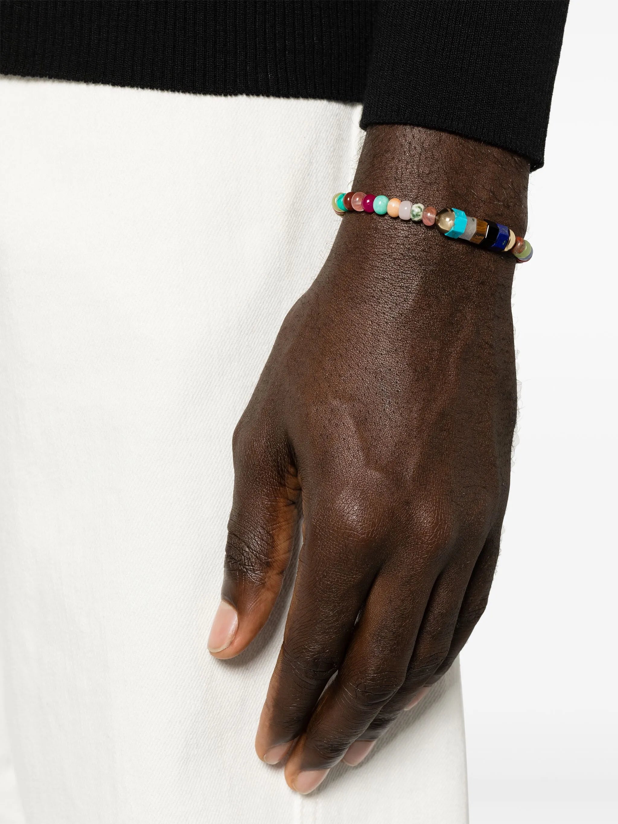 14kt yellow gold gemstone bead bracelet