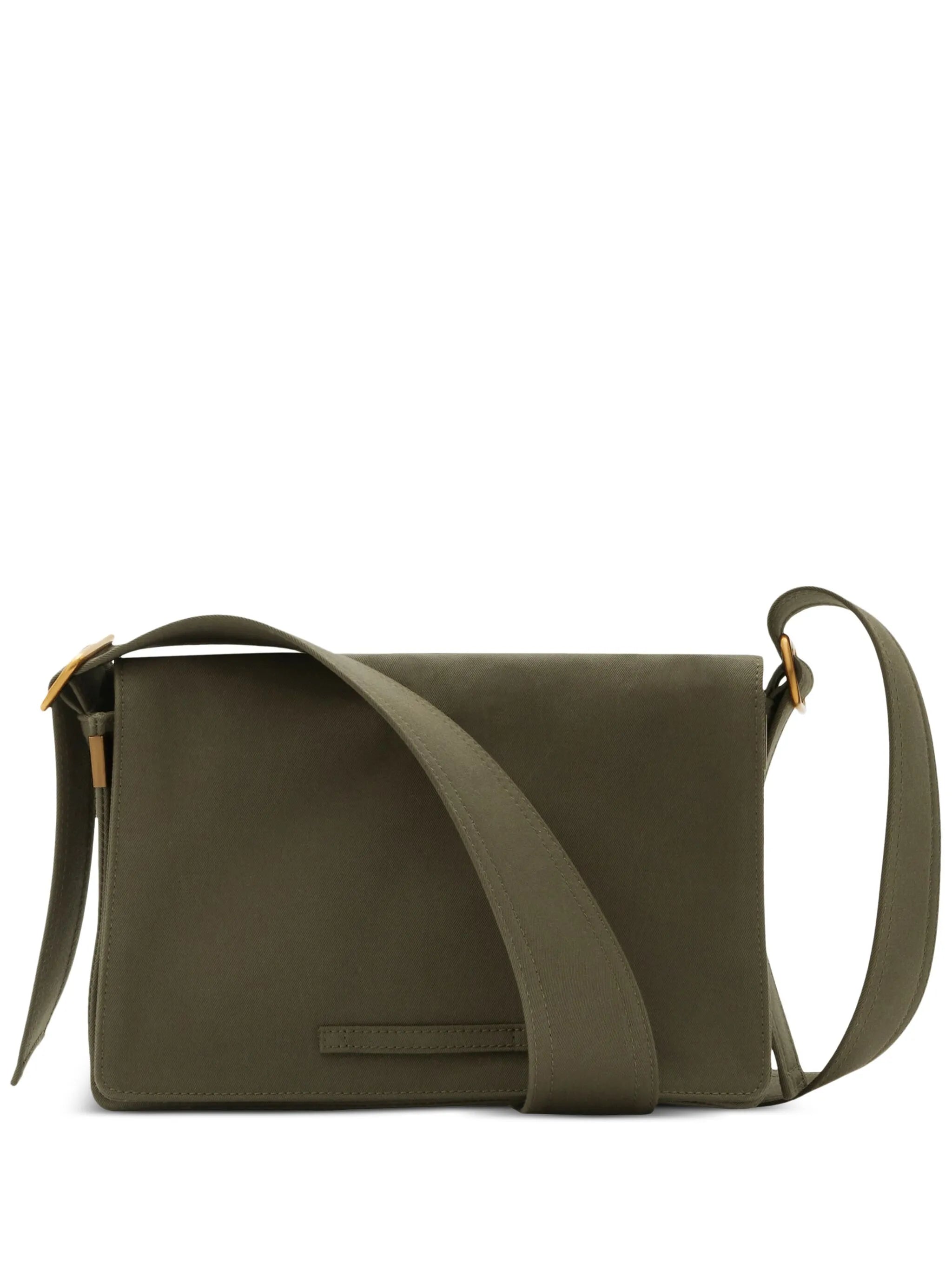 EKD-embroidered twill shoulder bag