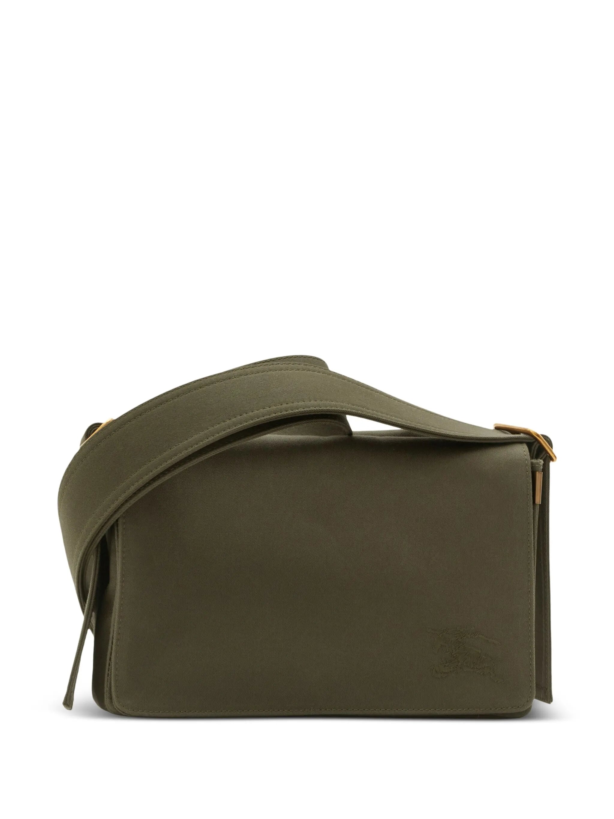 EKD-embroidered twill shoulder bag