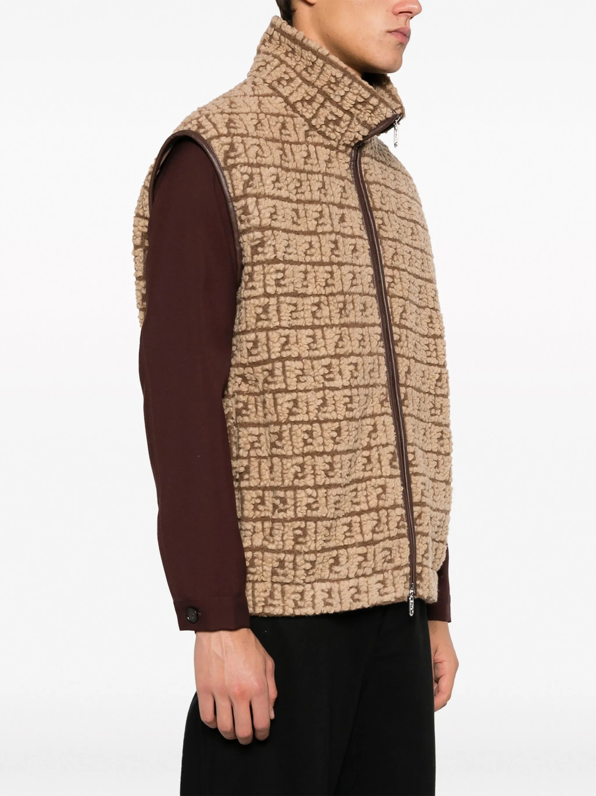 FF-monogram fleece gilet