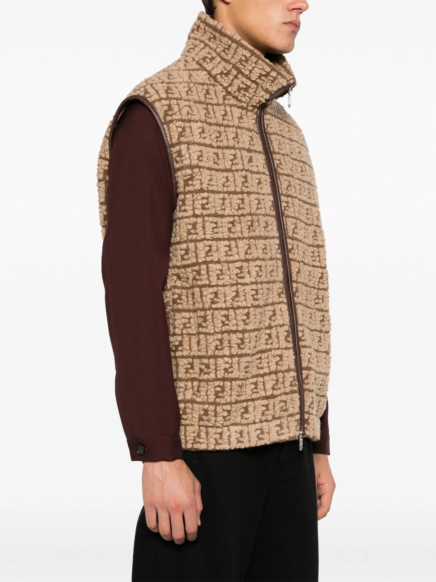 FF-monogram fleece gilet