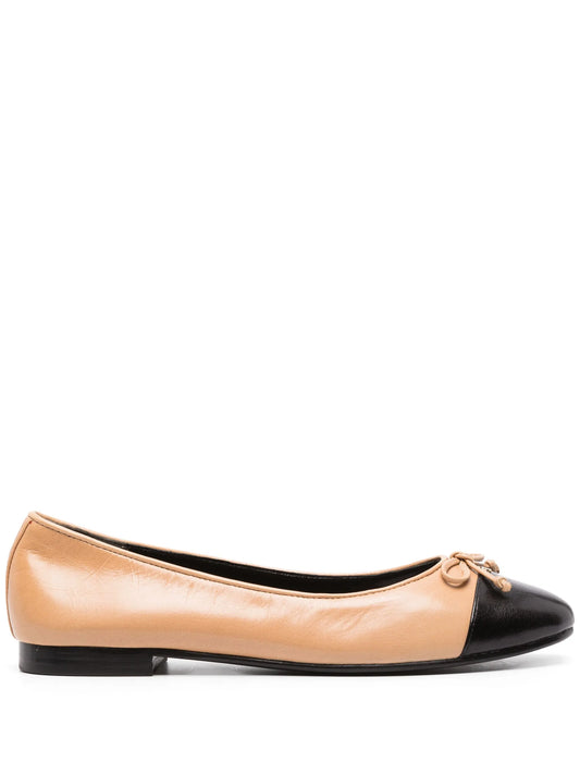 cap-toe ballerina shoes