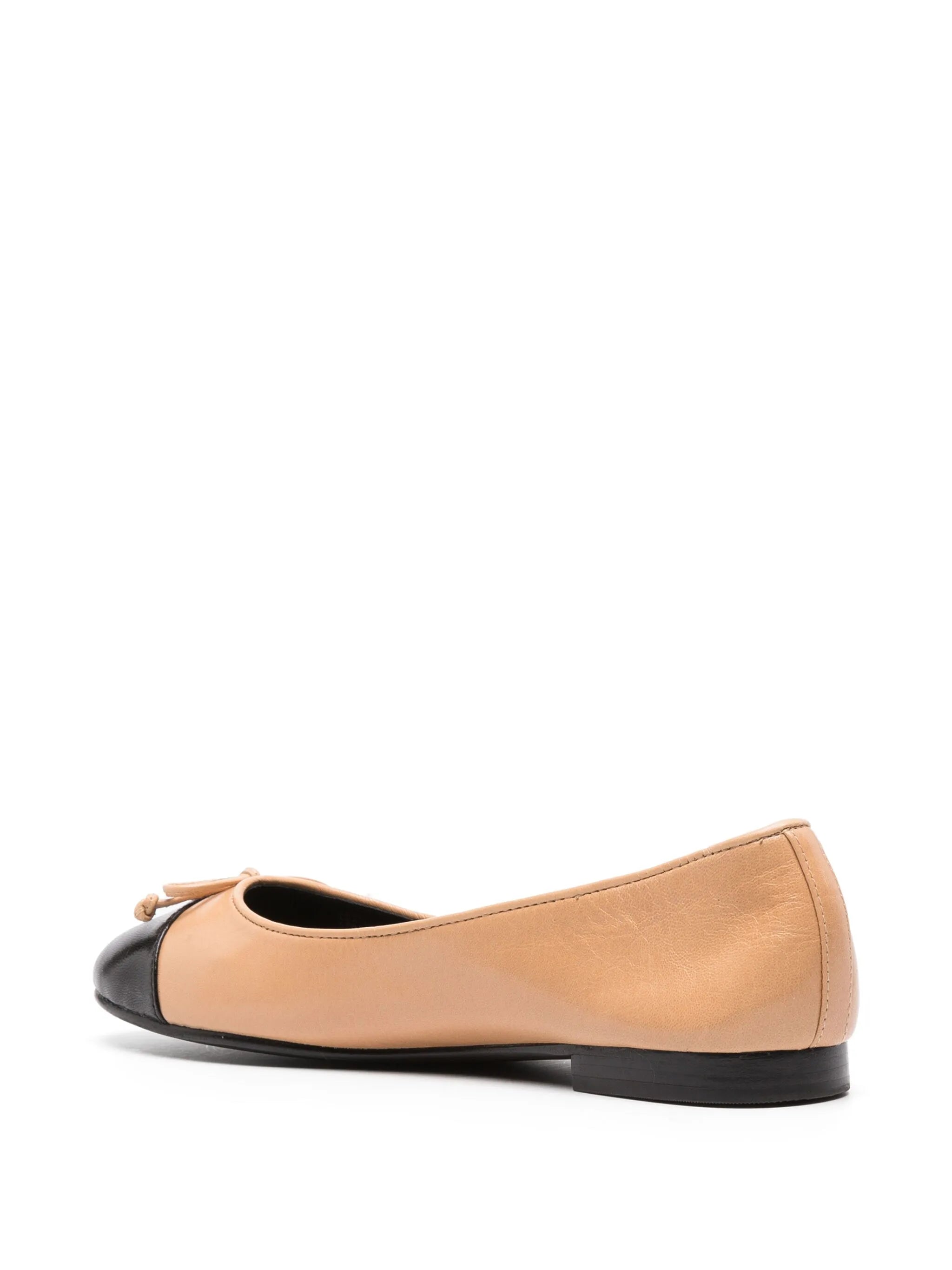 cap-toe ballerina shoes