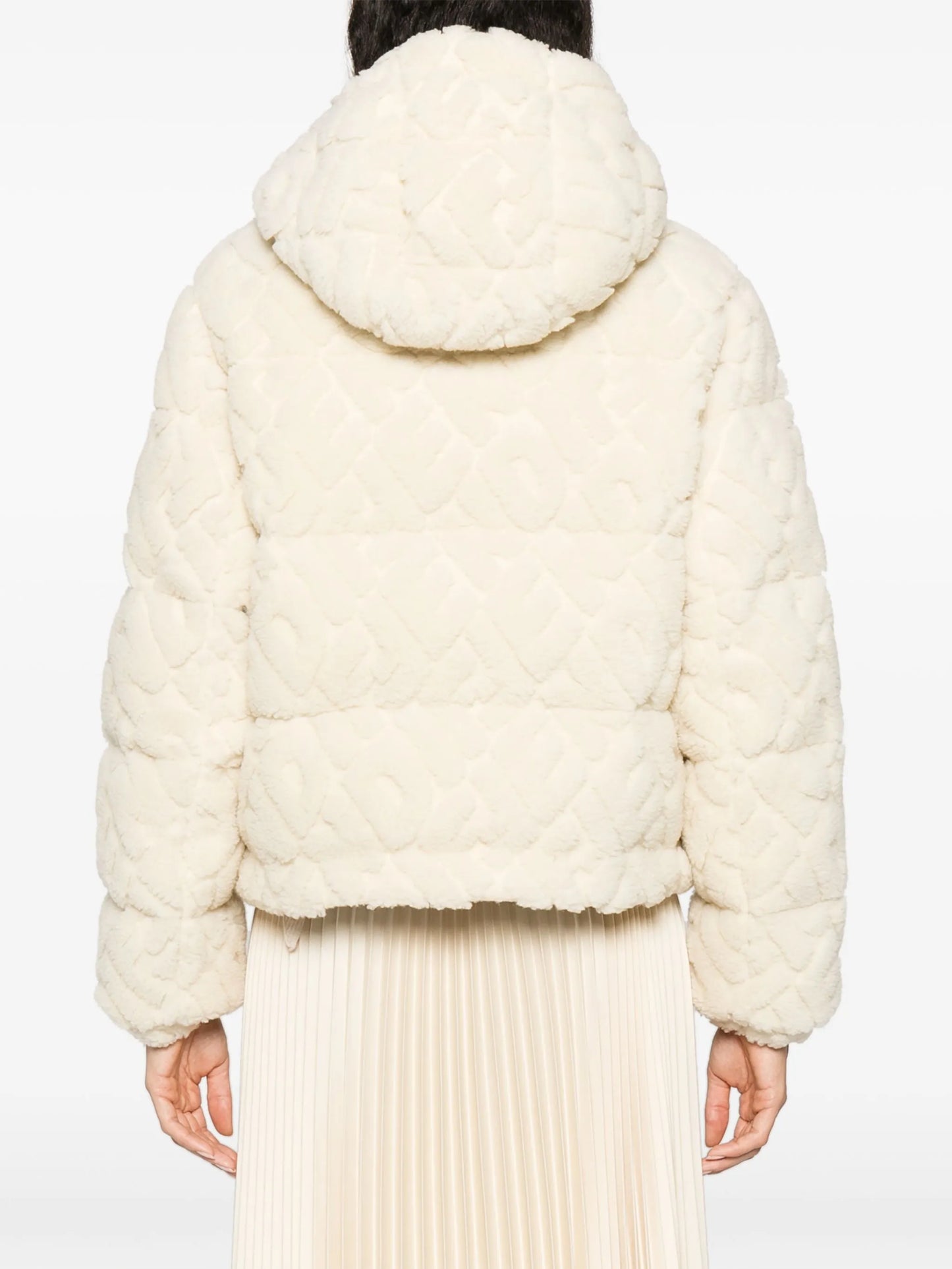 FF-pattern hooded ski jacket
