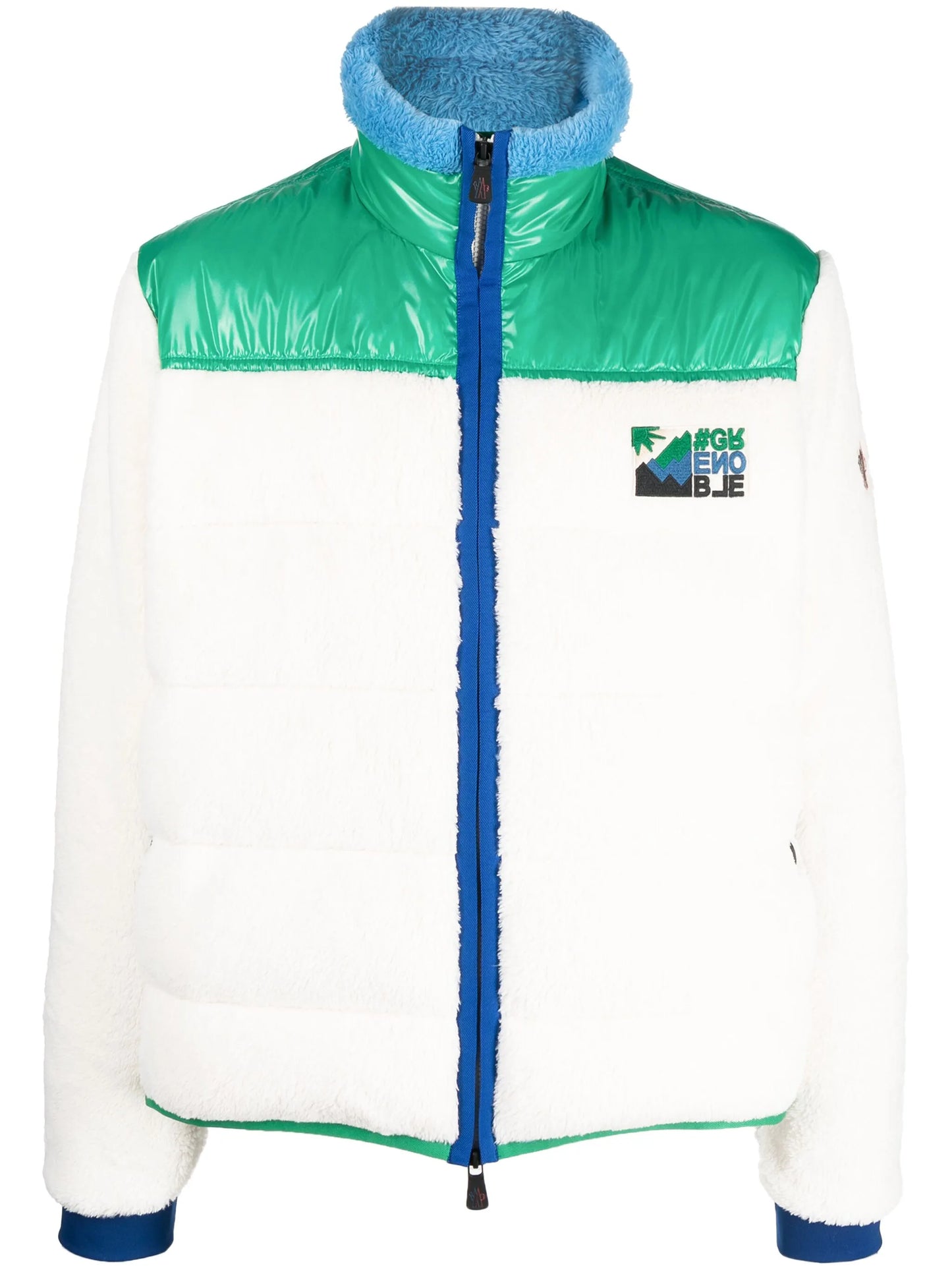 colour-block fleece jacket