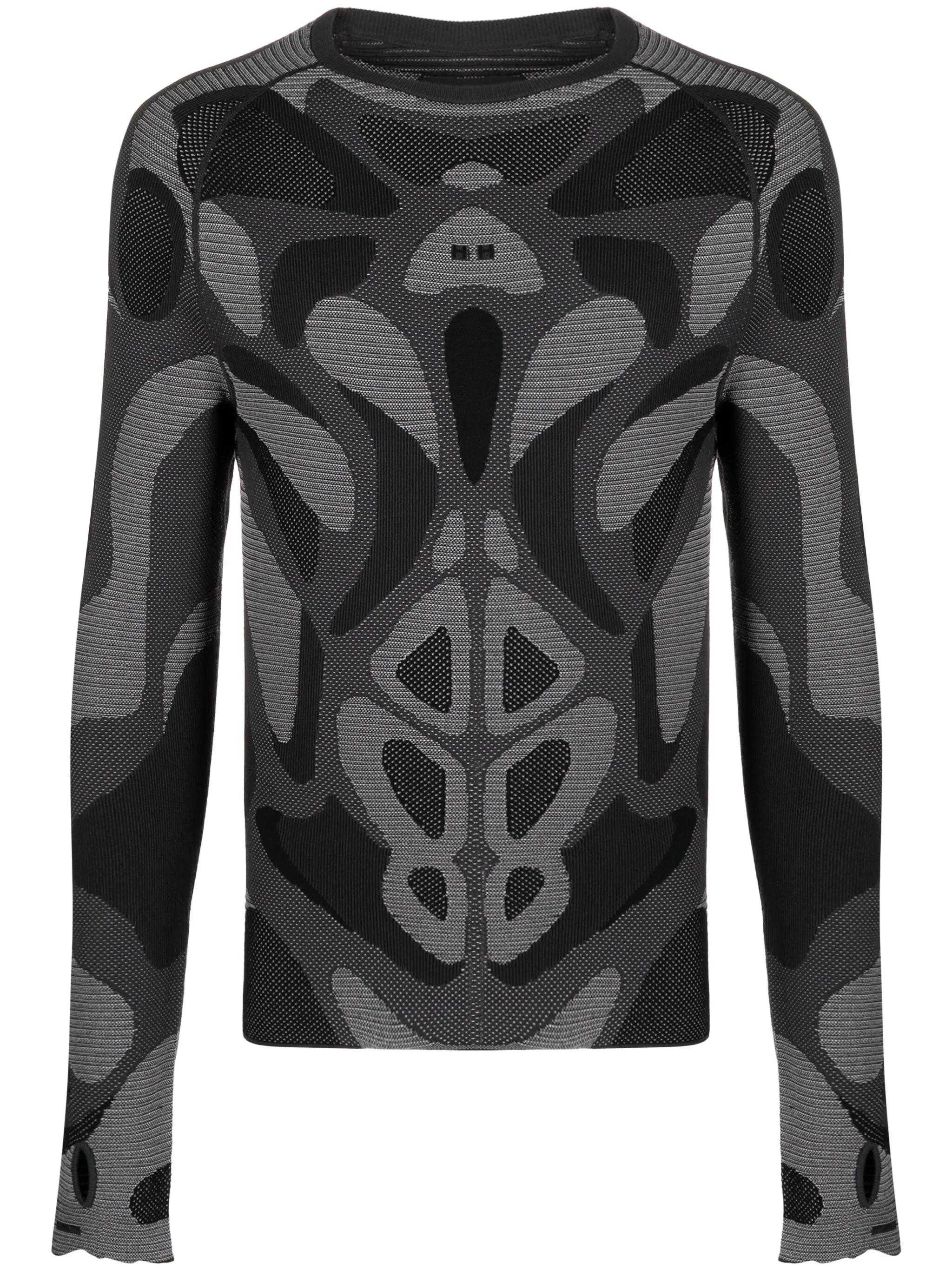 patterned intarsia-knit jumper