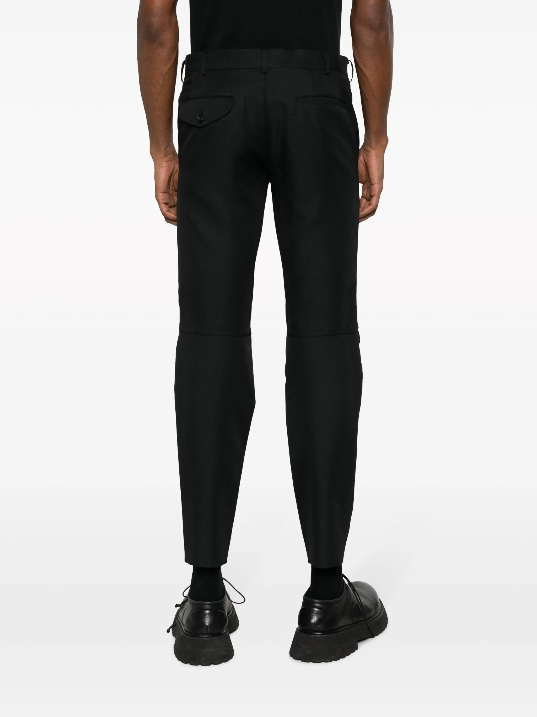 mid-rise tapered trousers