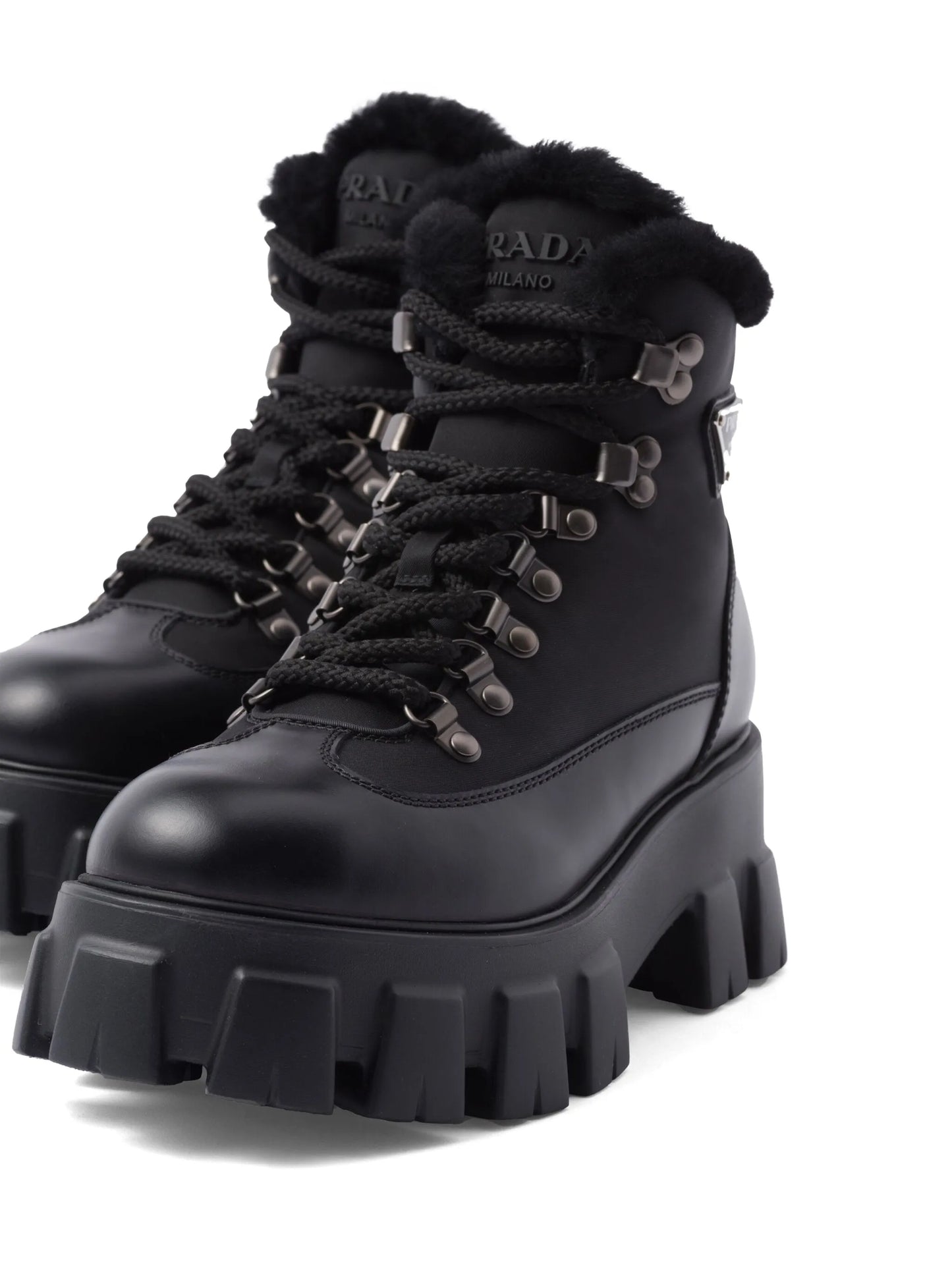 Moonlith brushed leather combat boots
