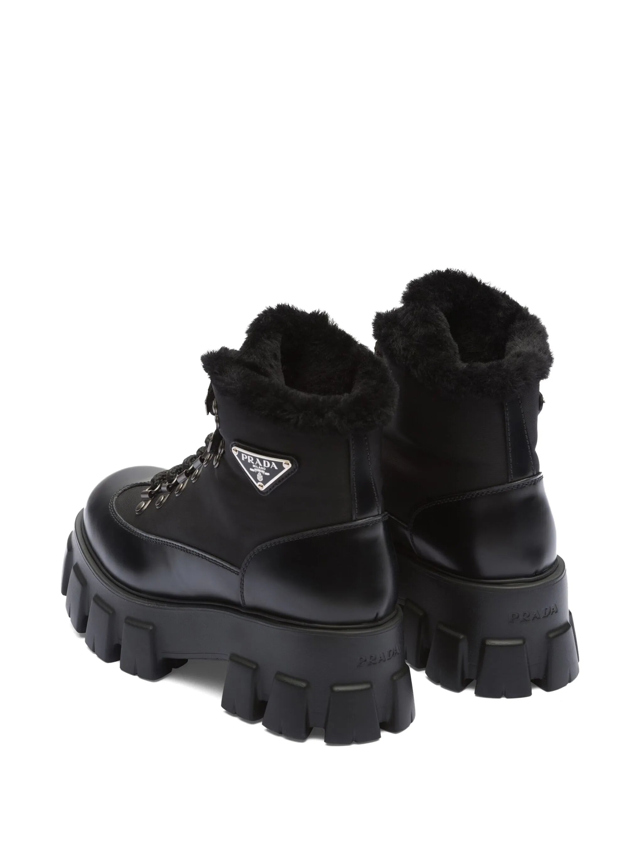 Moonlith brushed leather combat boots