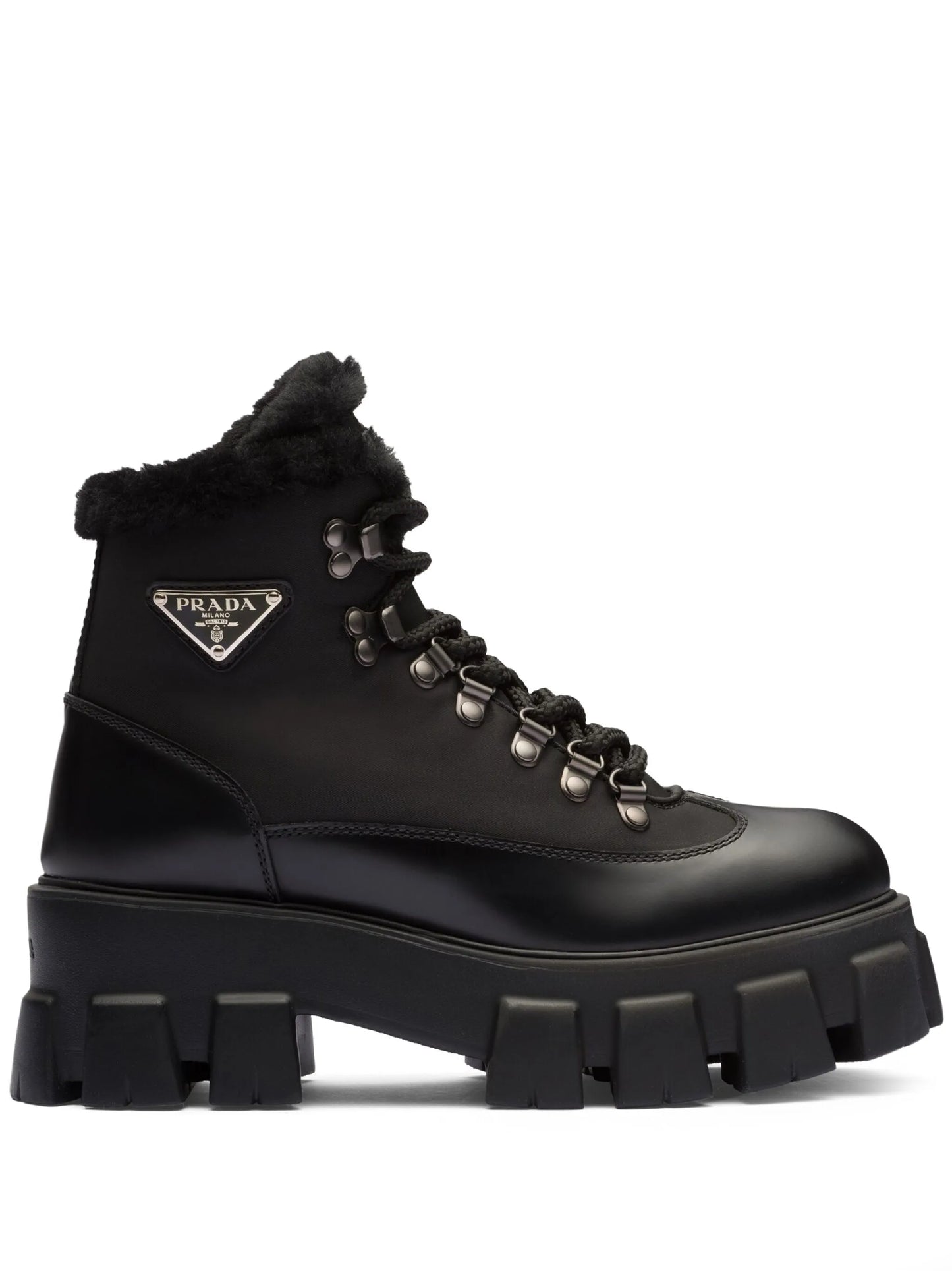 Moonlith brushed leather combat boots