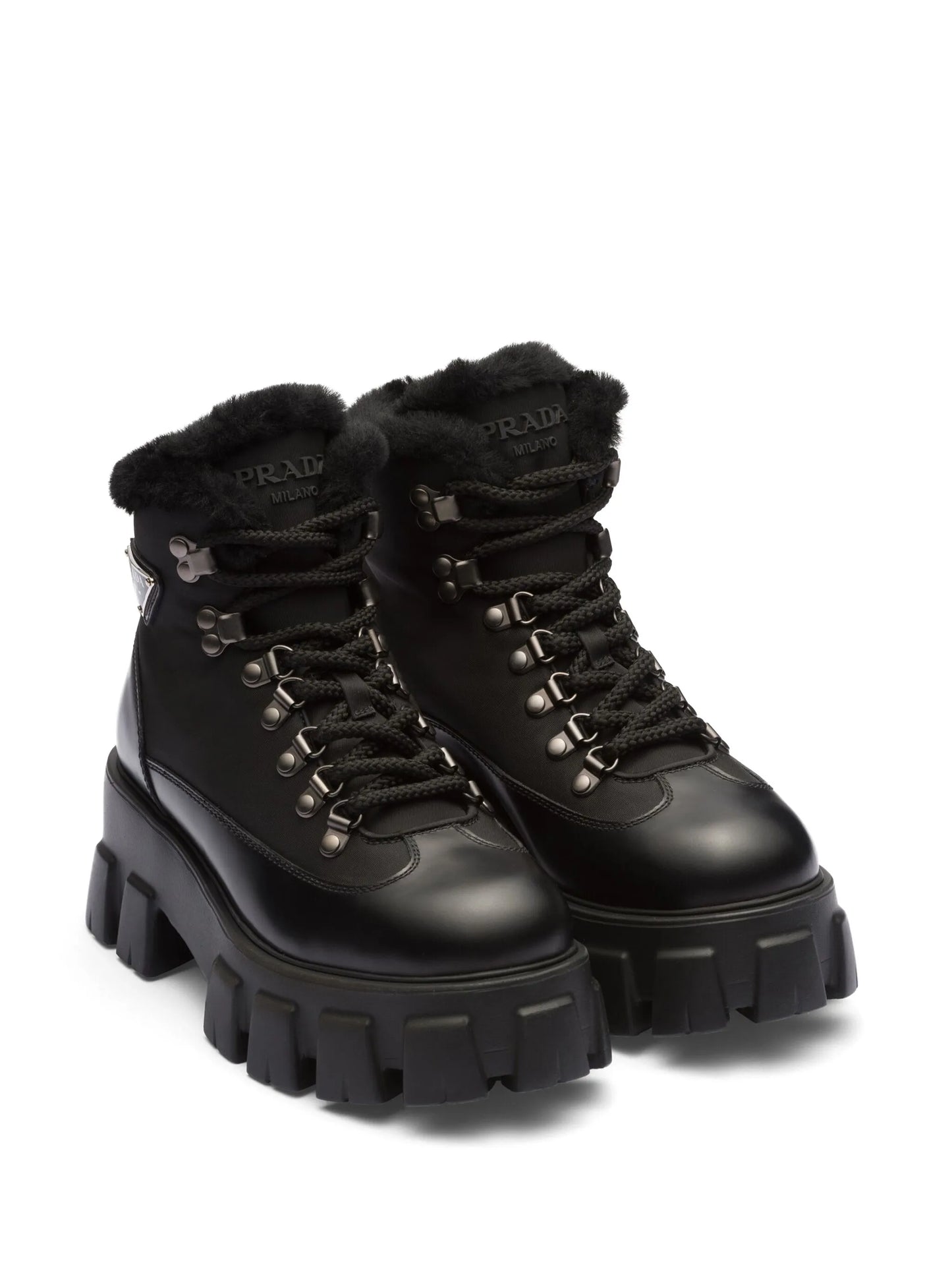 Moonlith brushed leather combat boots