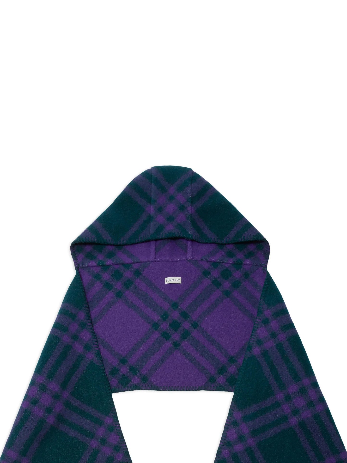 EKD check-pattern hooded scarf