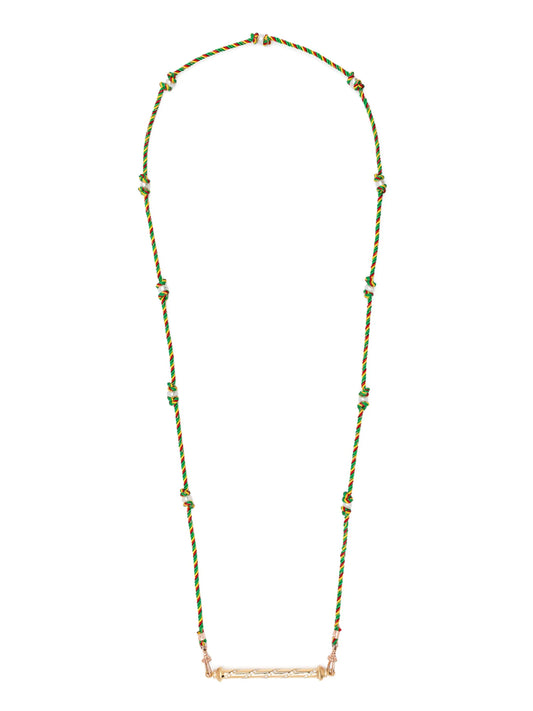 18kt yellow gold Candy Cane diamond necklace