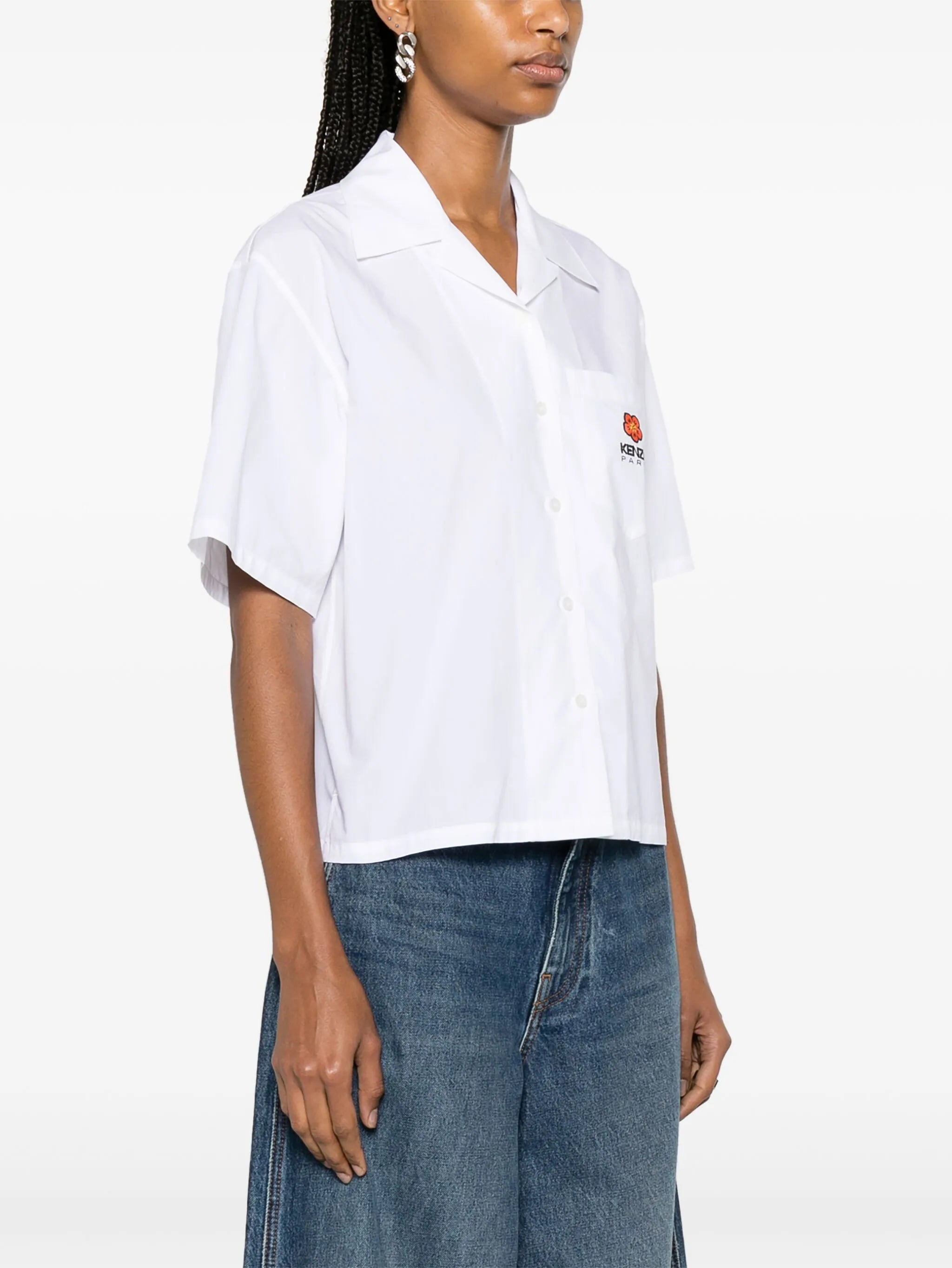 Boke Flower cropped shirt