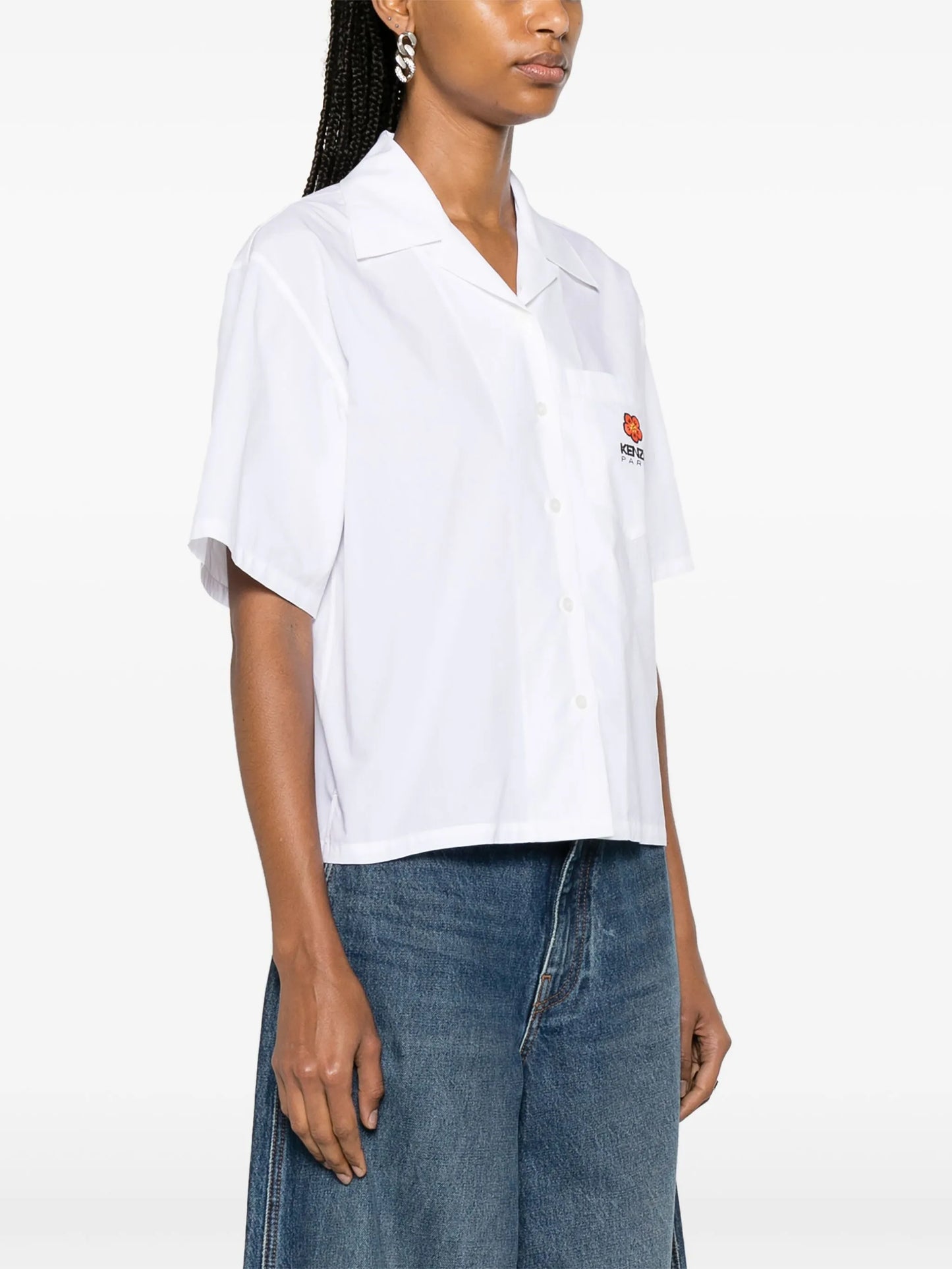 Boke Flower cropped shirt