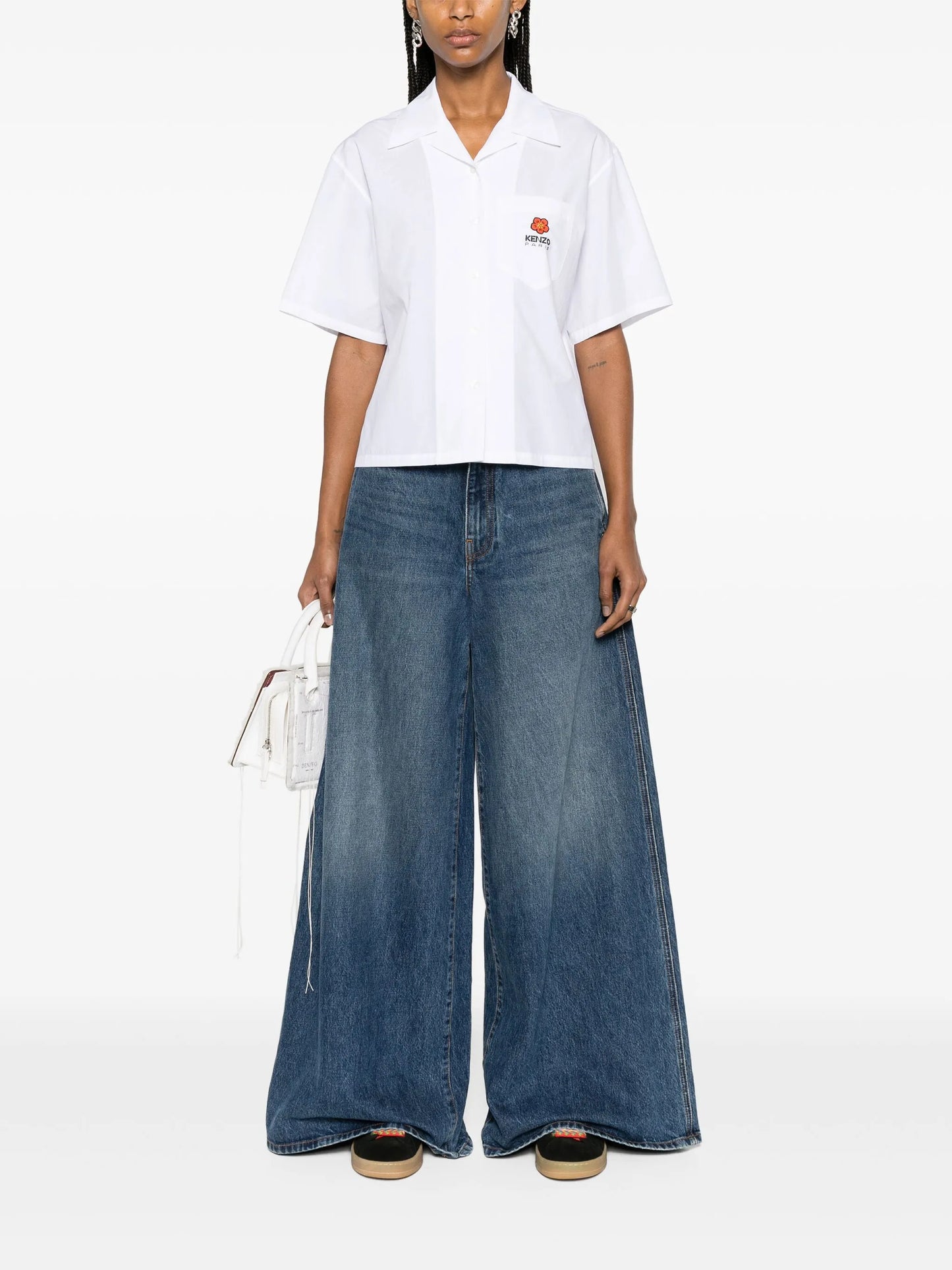 Boke Flower cropped shirt