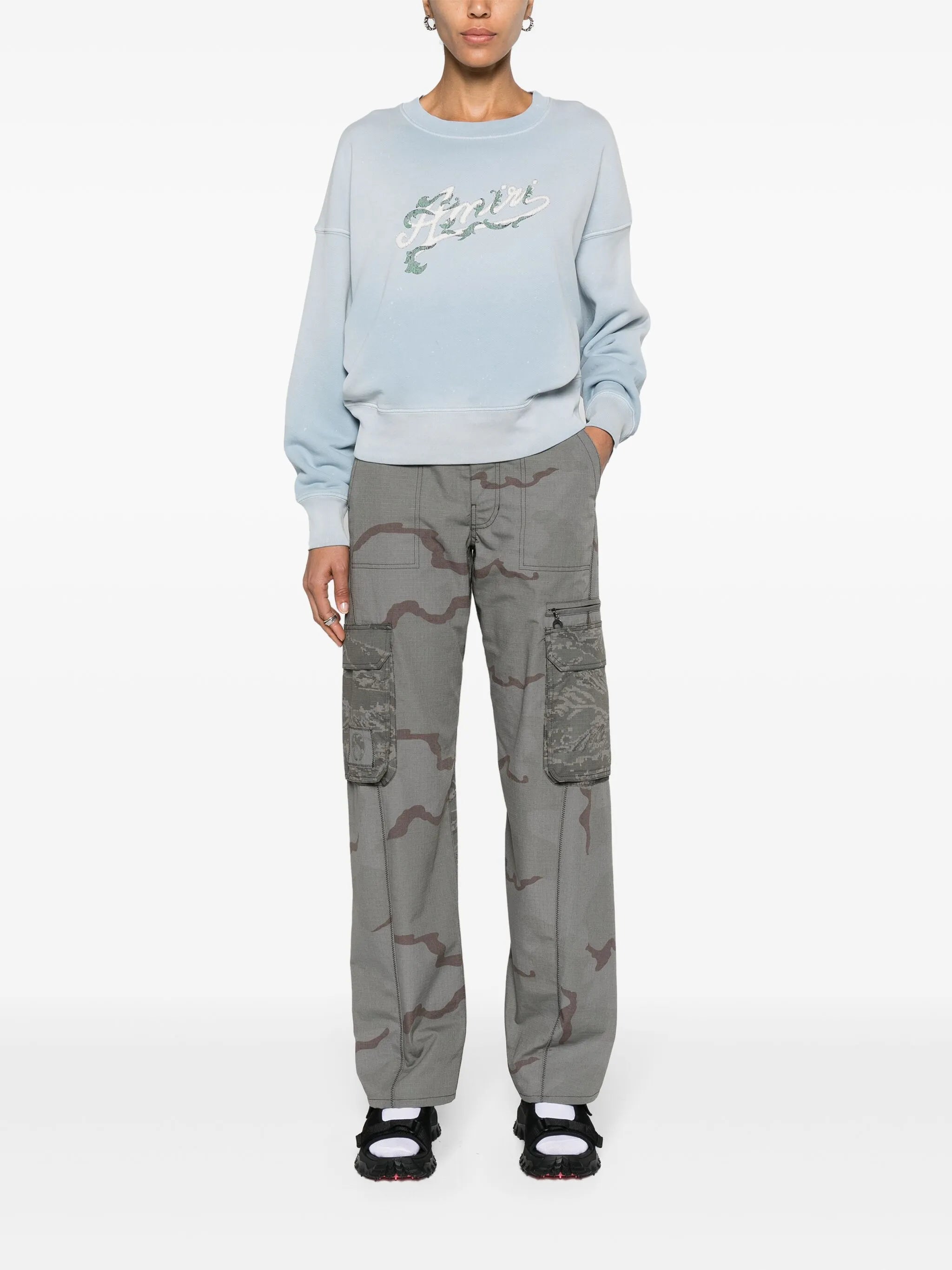 Filigree cropped sweatshirt
