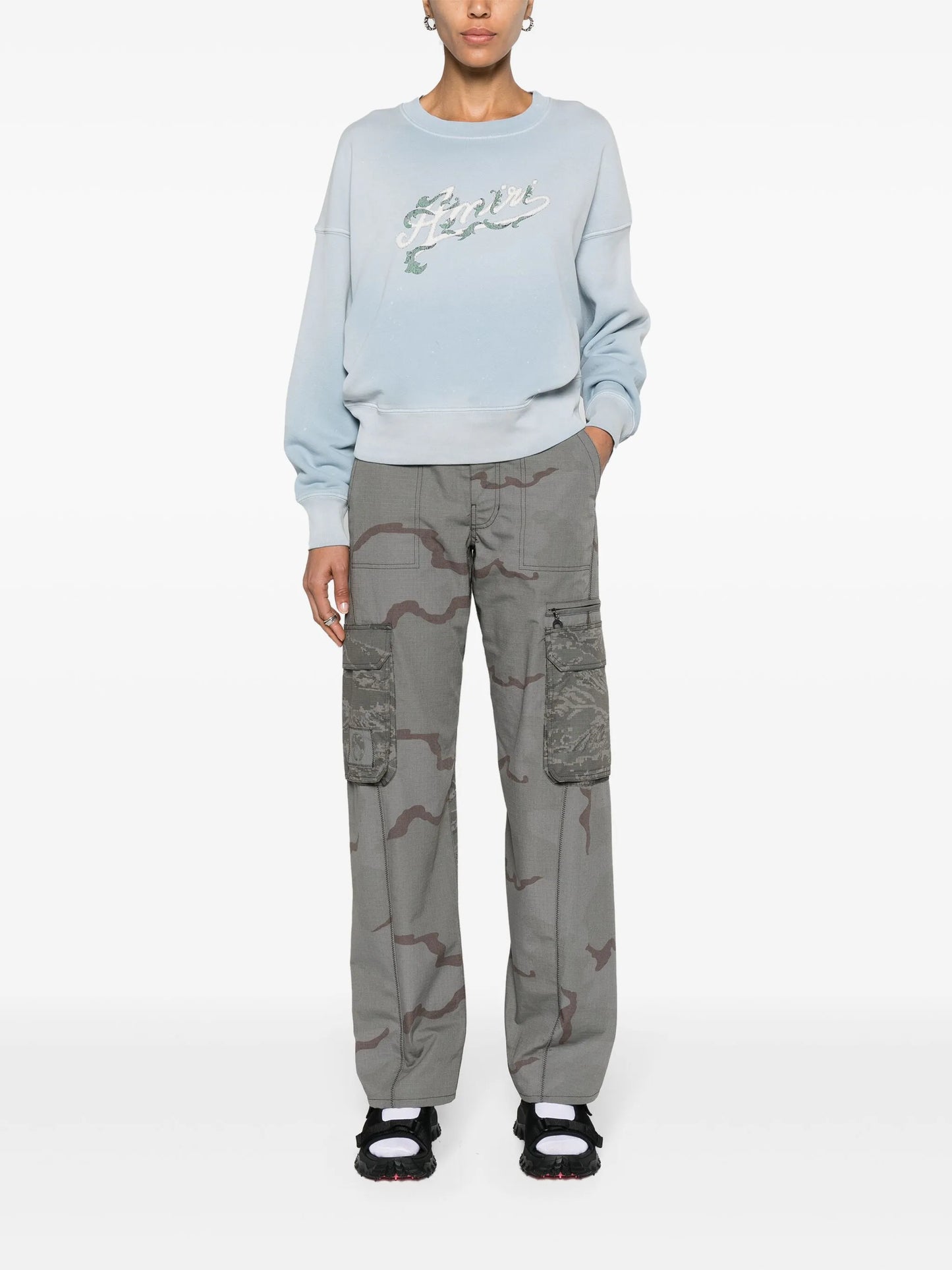 Filigree cropped sweatshirt