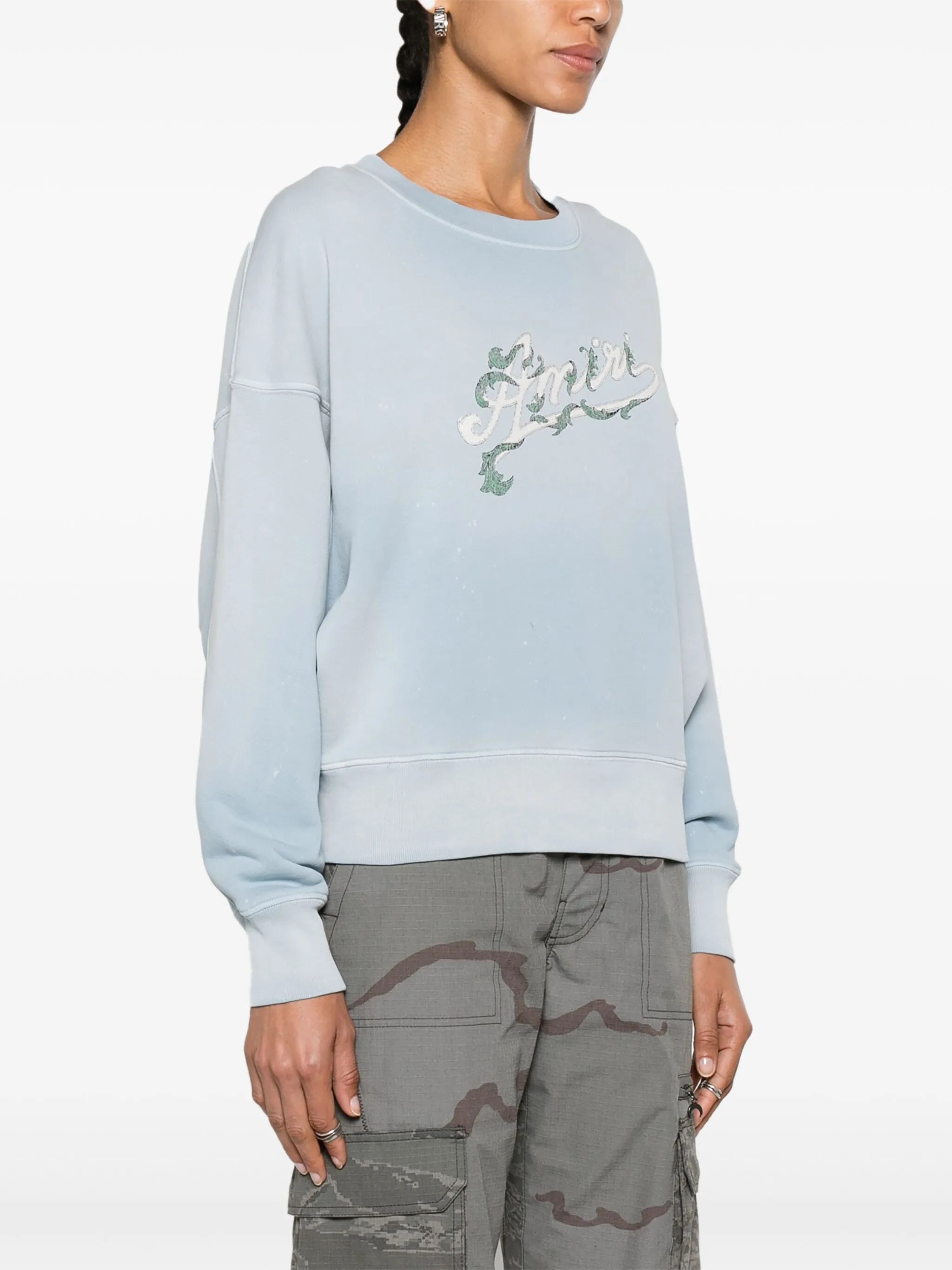 Filigree cropped sweatshirt