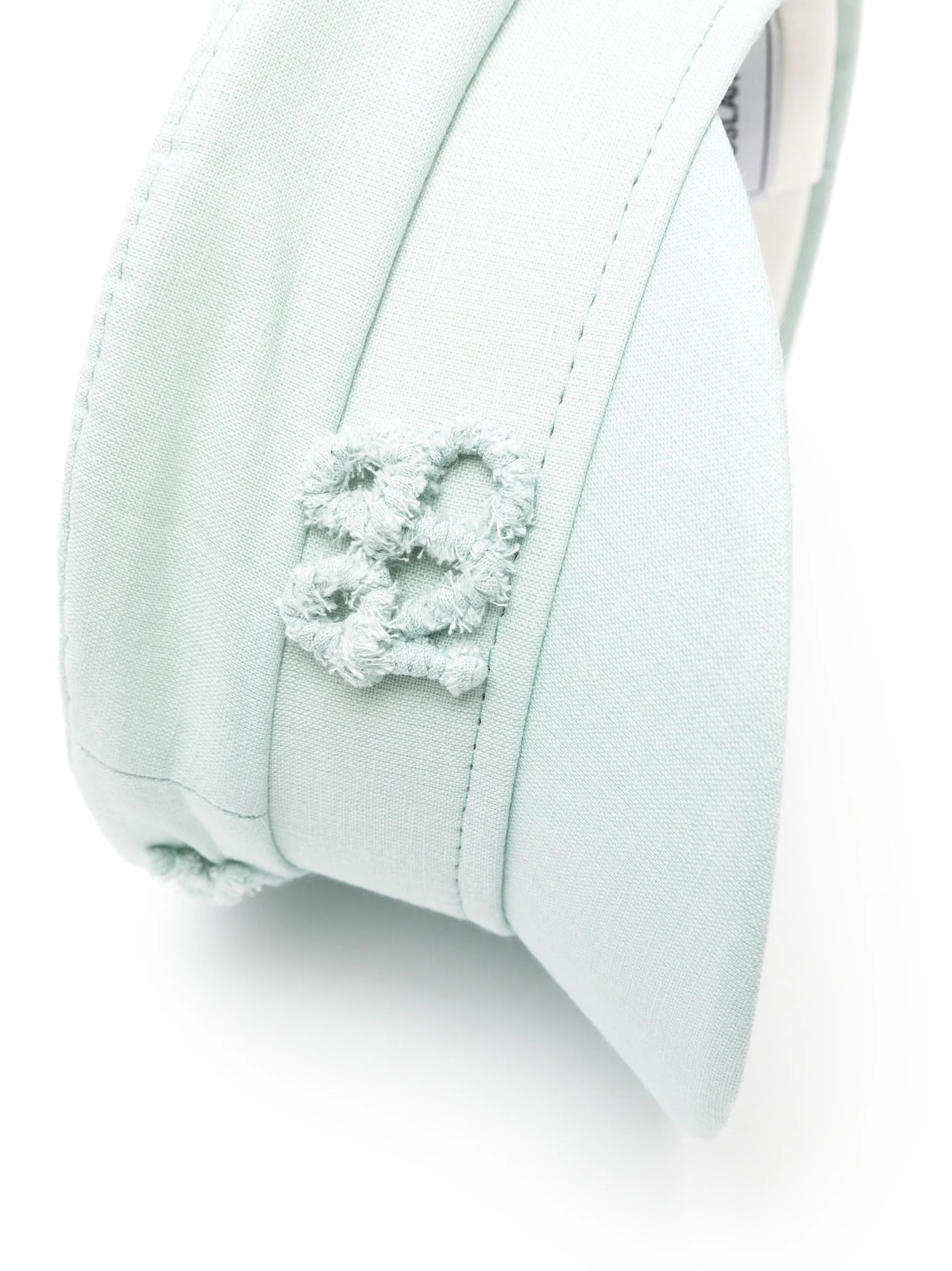 Monogram linen baker boy hat